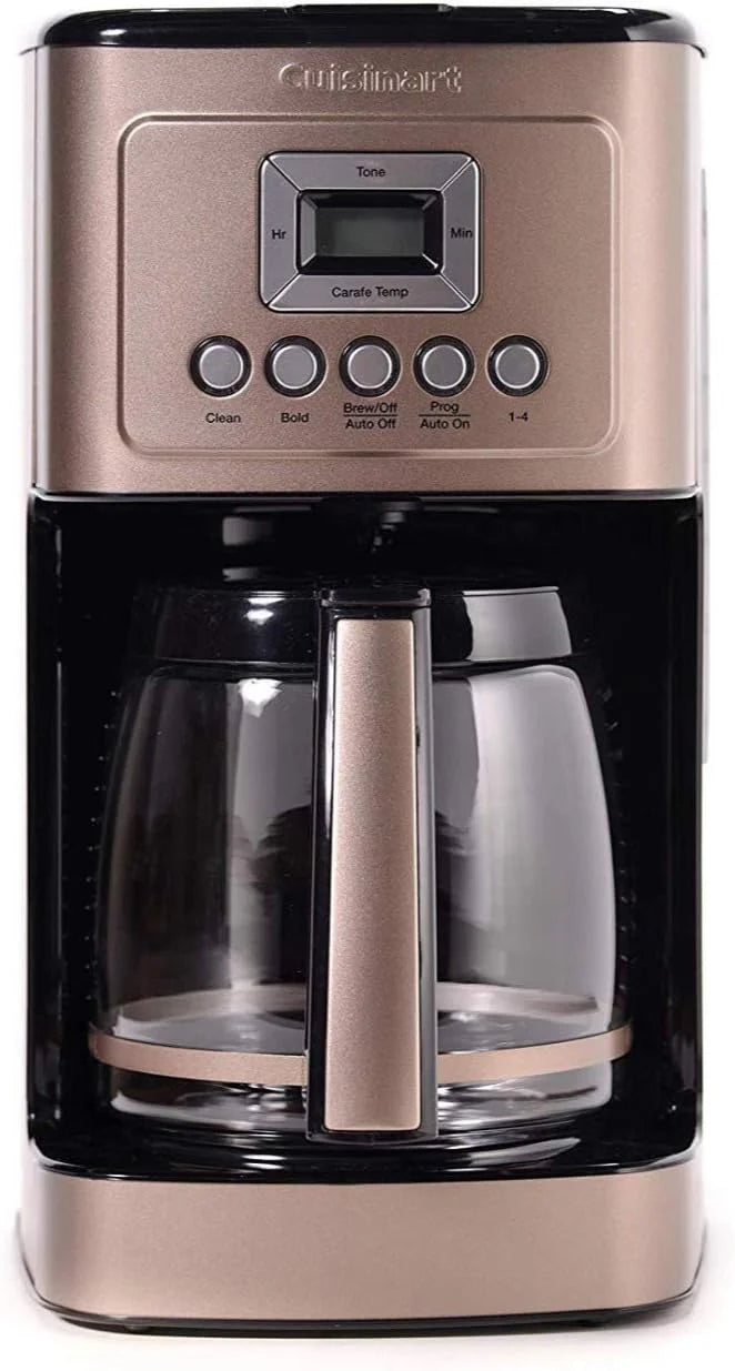Cuisinart 14-Cup Coffee Maker, Programmable PerfecTemp Glass Carafe Coffee Machine with 1-4 Cup Setting, Brew Strength Control and Pause, Stainless Steel, DCC-3200BKSNAS, Black