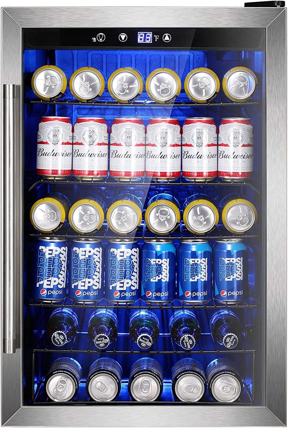 Electactic Mini Fridge 130 Can Beverage Refrigerator Cooler 3.2 Cu.Ft Drink Fridge