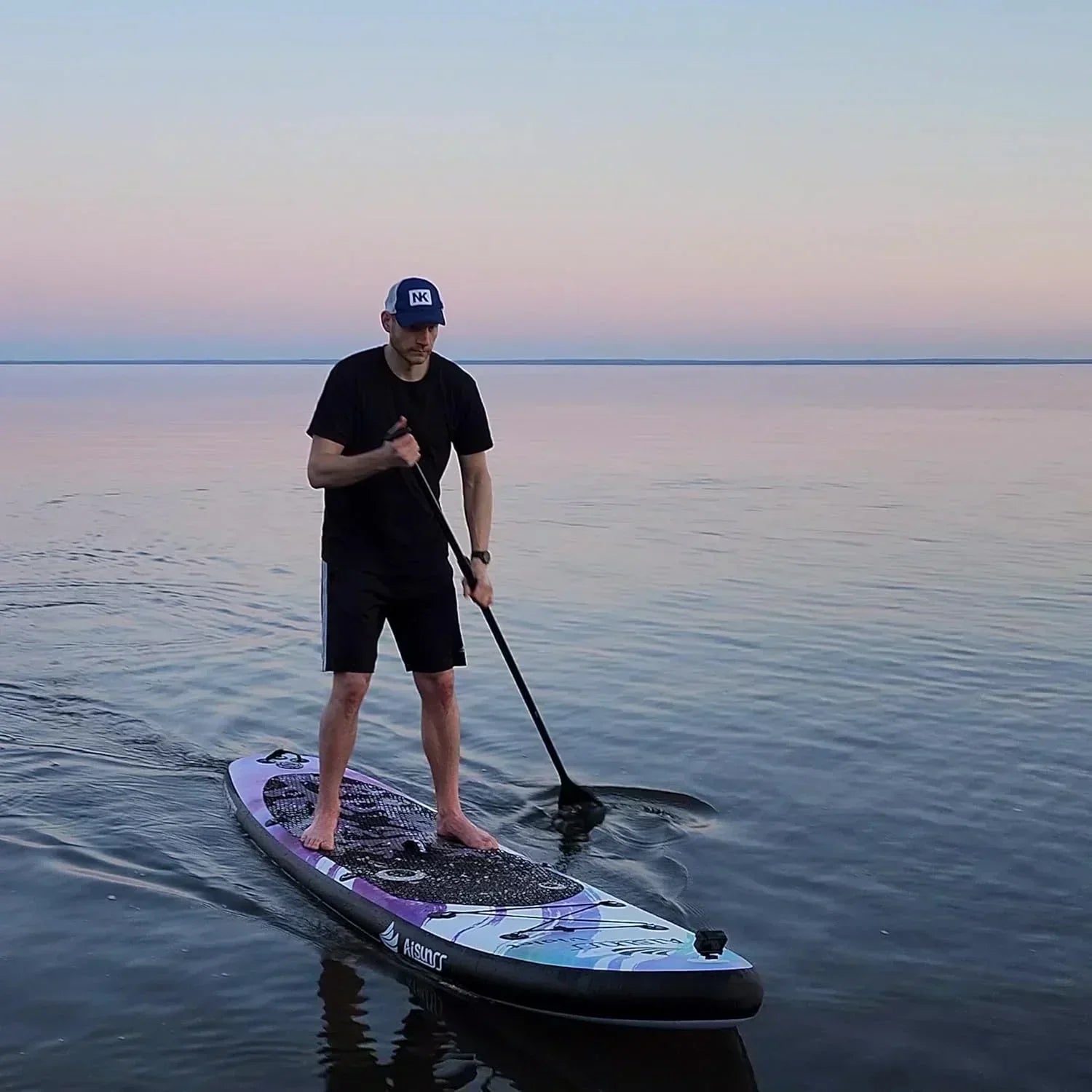 Inflatable wide SUP board with SUP carrying bag hand pump 10L waterproof bag