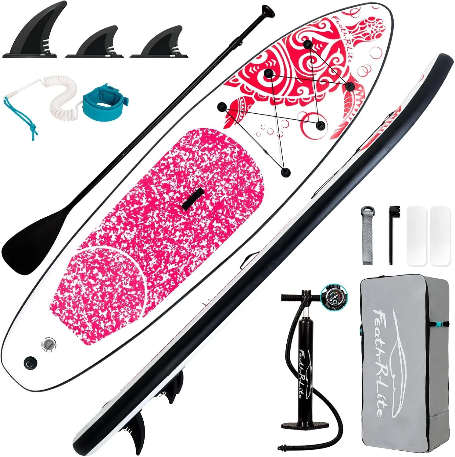 FEATH-R-LITE Inflatable Ultra-Light Stand Up Paddle Board for All Skill Levels
