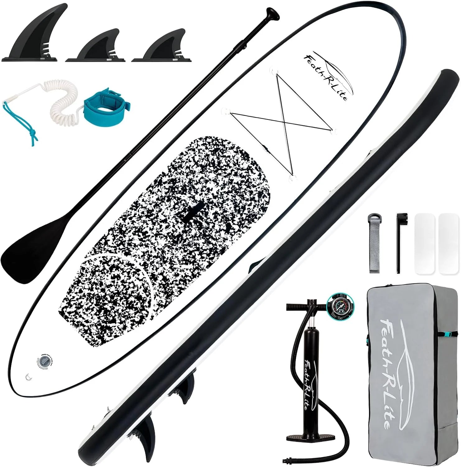 FEATH-R-LITE Inflatable Ultra-Light Stand Up Paddle Board for All Skill Levels