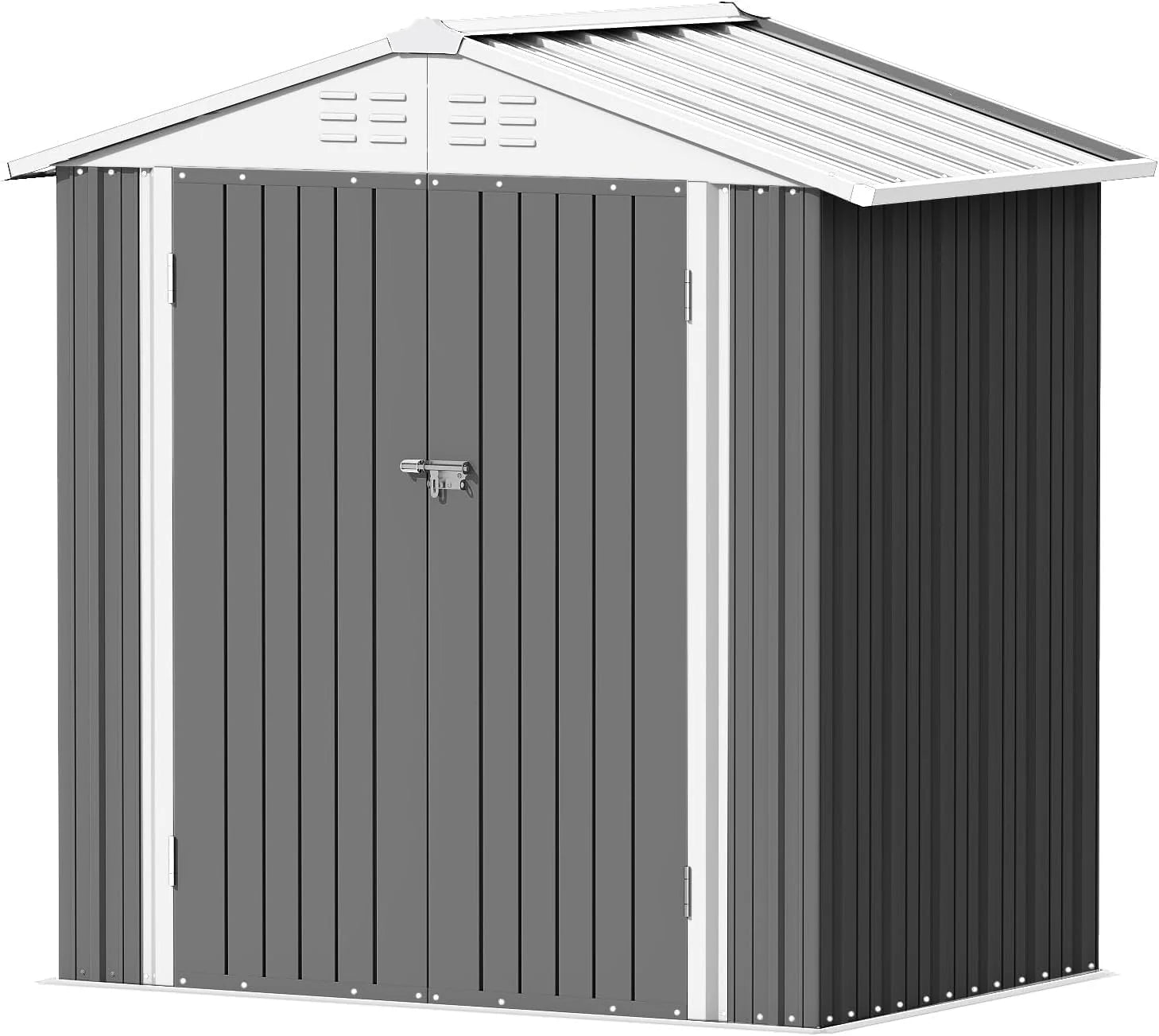 Devoko Outdoor Storage Shed 5 x 3 FT Lockable Metal Garden Steel Anti-Corrosion Storage House