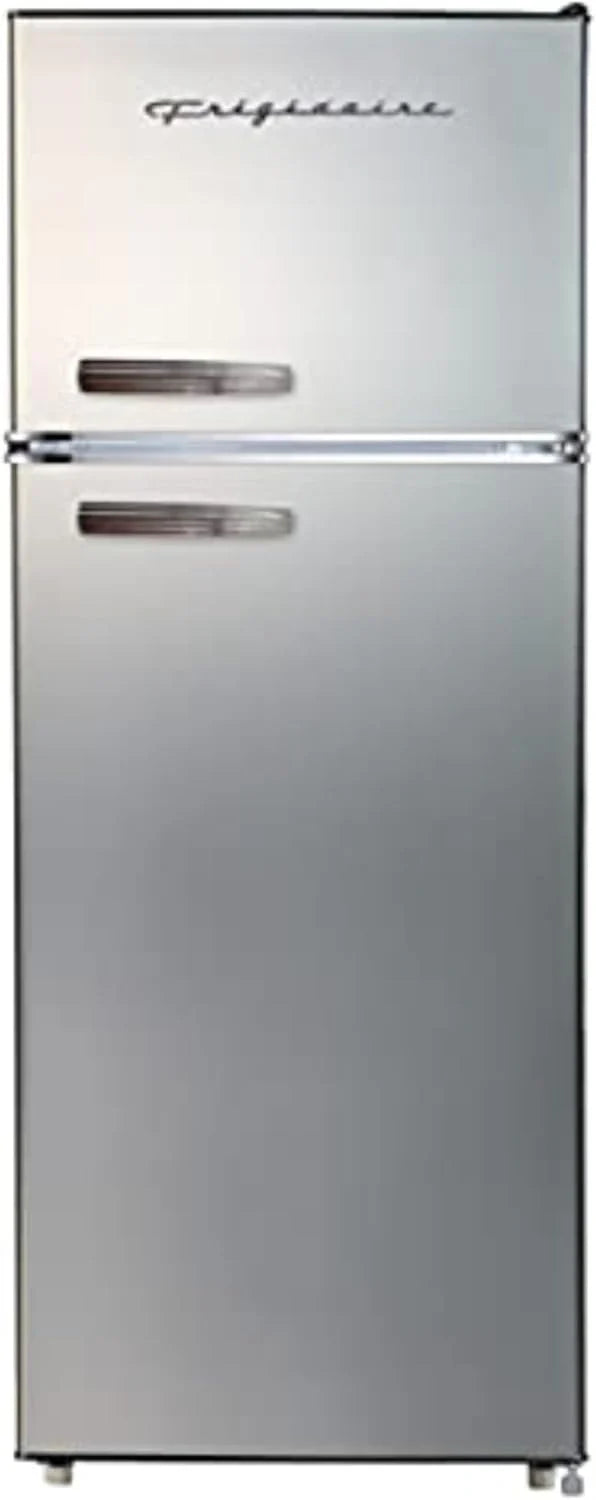 Frigidaire EFR753 2 Door Apartment Size Refrigerator with Freezer Retro Chrome Handle
