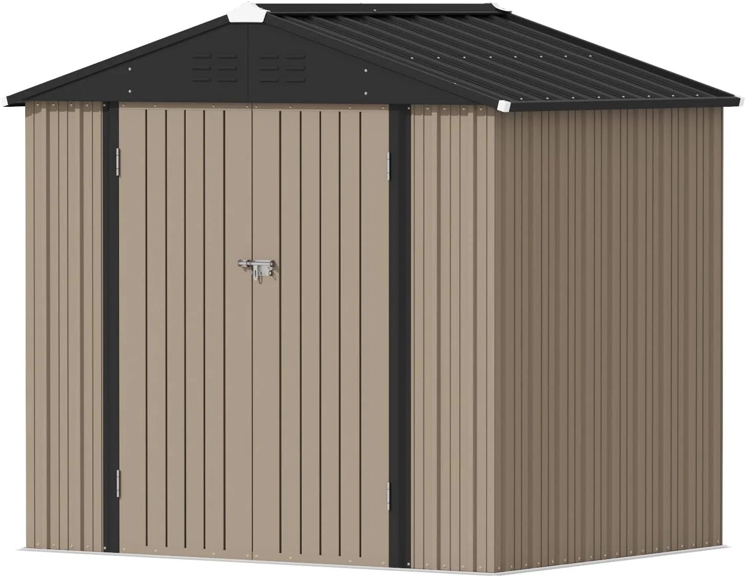 Devoko Outdoor Storage Shed 5 x 3 FT Lockable Metal Garden Steel Anti-Corrosion Storage House