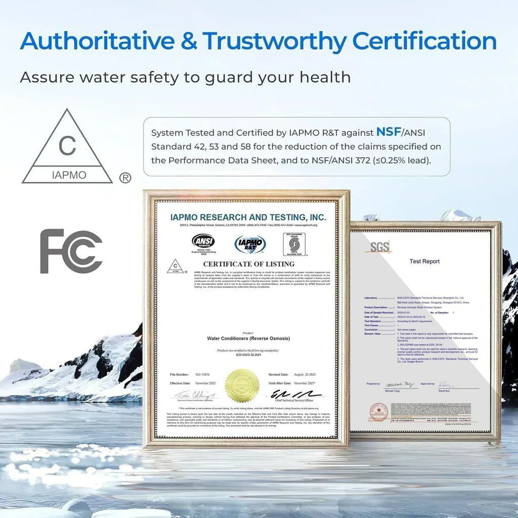 Waterdrop G3P600 reverse osmosis system Water filter Intelligent LED faucet