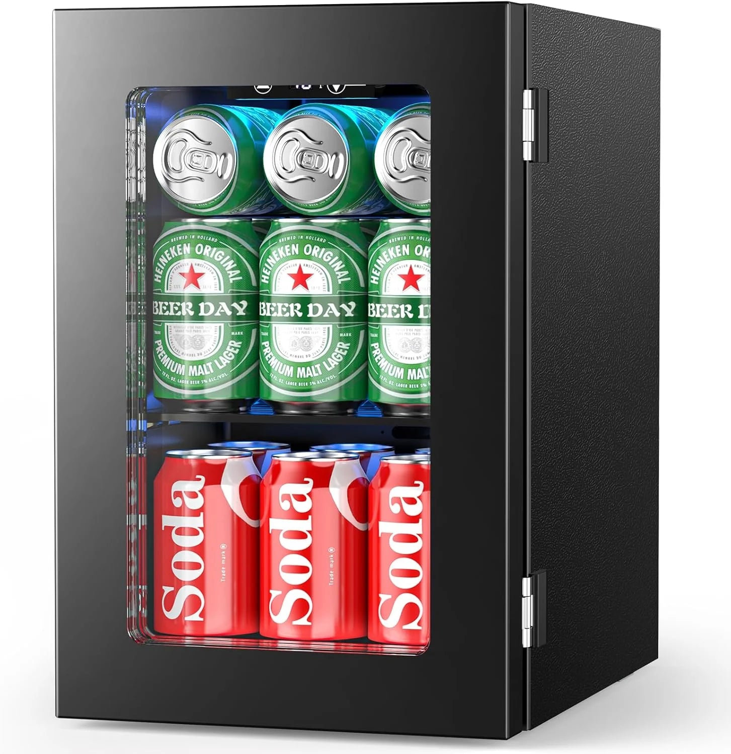 Electactic Mini Fridge 130 Can Beverage Refrigerator Cooler 3.2 Cu.Ft Drink Fridge