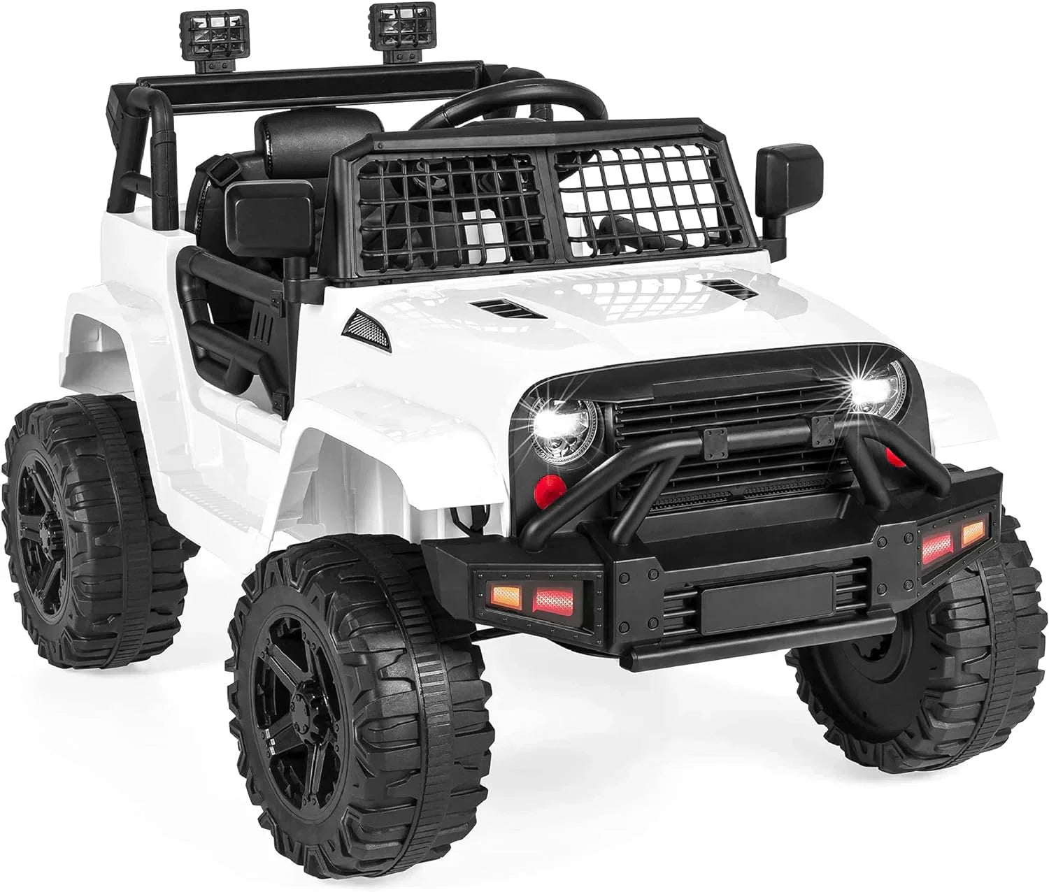 Best Choice Products 12V Kids Ride-On Truck Car with Spring Suspension and LED Lights
