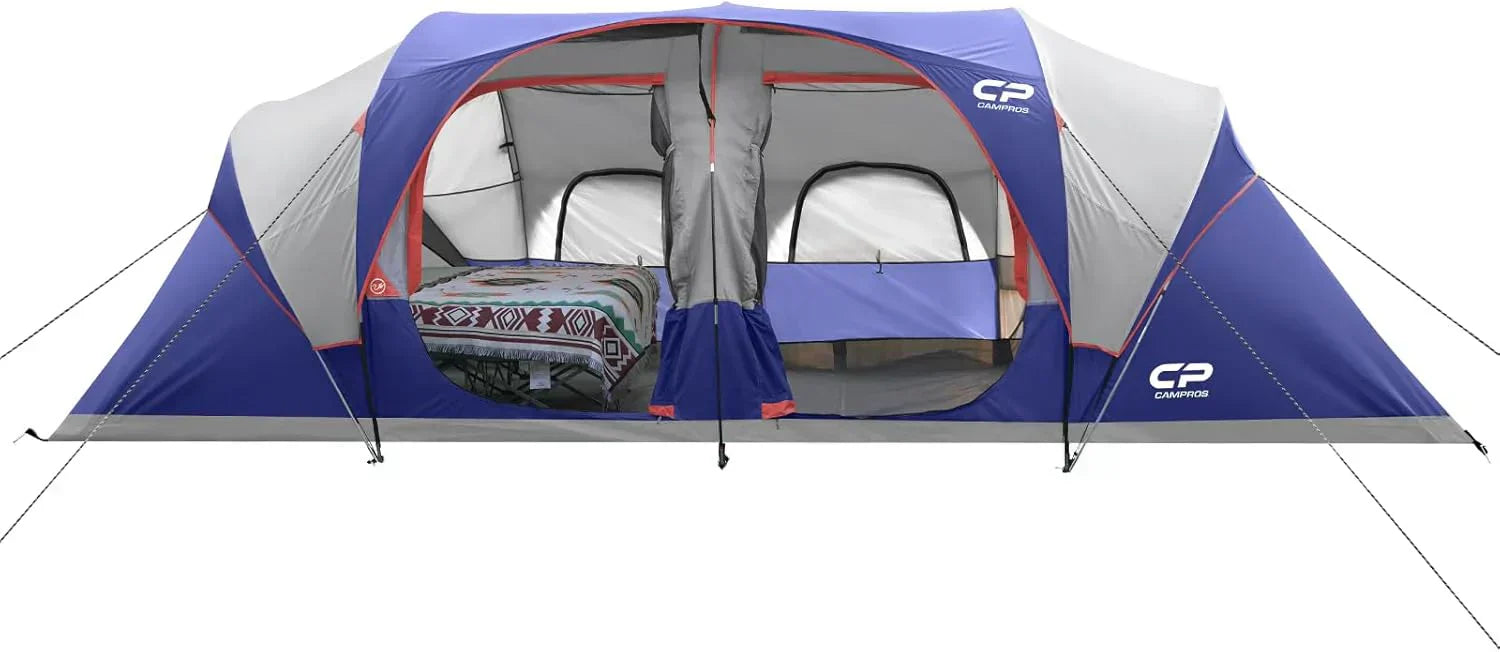 CAMPROS CP Tent 12-Person-Camping-Tents 3 Room Family Tents Waterproof Family Tent