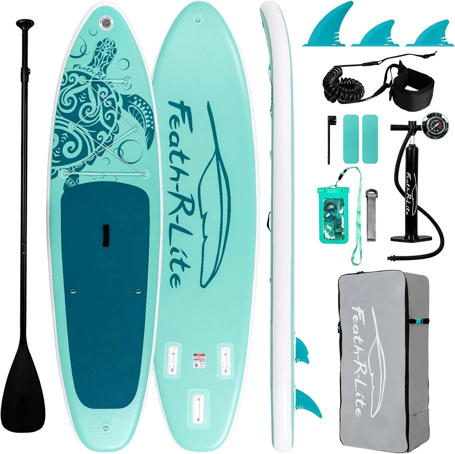 FEATH-R-LITE Inflatable Ultra-Light Stand Up Paddle Board for All Skill Levels