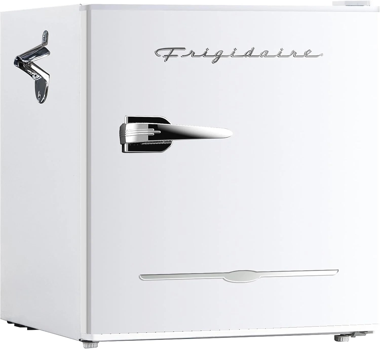 Frigidaire EFR176 Retro Compact Fridge with Chiller Mini Refrigerator with Built-in Bottle Opener for Office, Bedroom, Dorm Room or Cabin, 1.6 cu ft 16 D x 18 W x 18.5 H, Moonlight