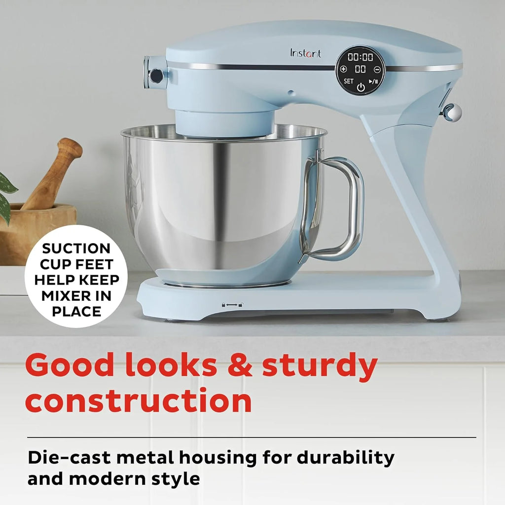 Instant Pot Instant Stand Mixer Pro 600W 10-Speed Electric Mixer with Digital Interface,7.4-Qt Stainless Steel Bowl,Dishwasher Safe Whisk,Dough Hook and Mixing Paddle