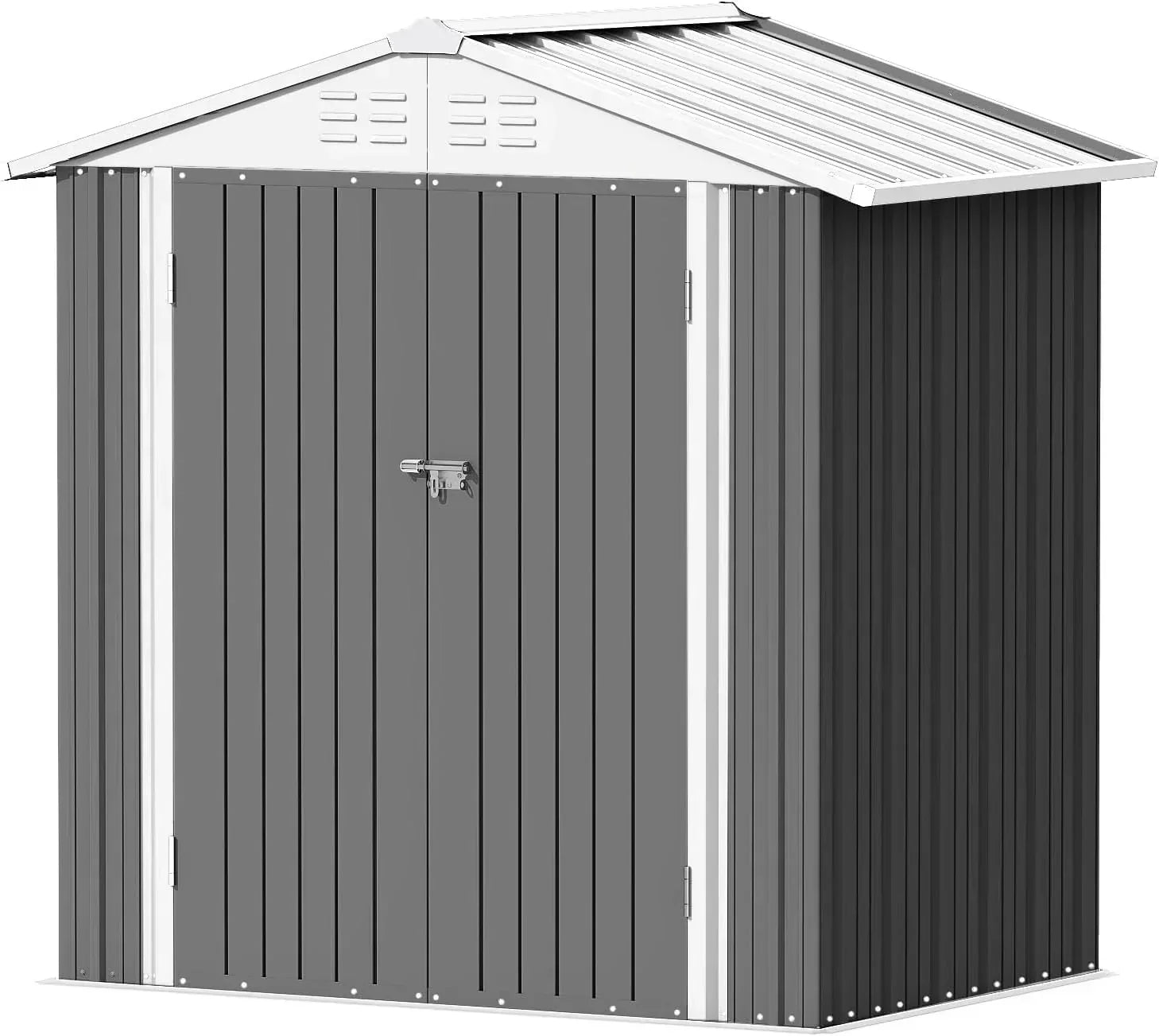 Devoko Outdoor Storage Shed Lockable Metal Garden Shed Steel Anti-Corrosion Storage House