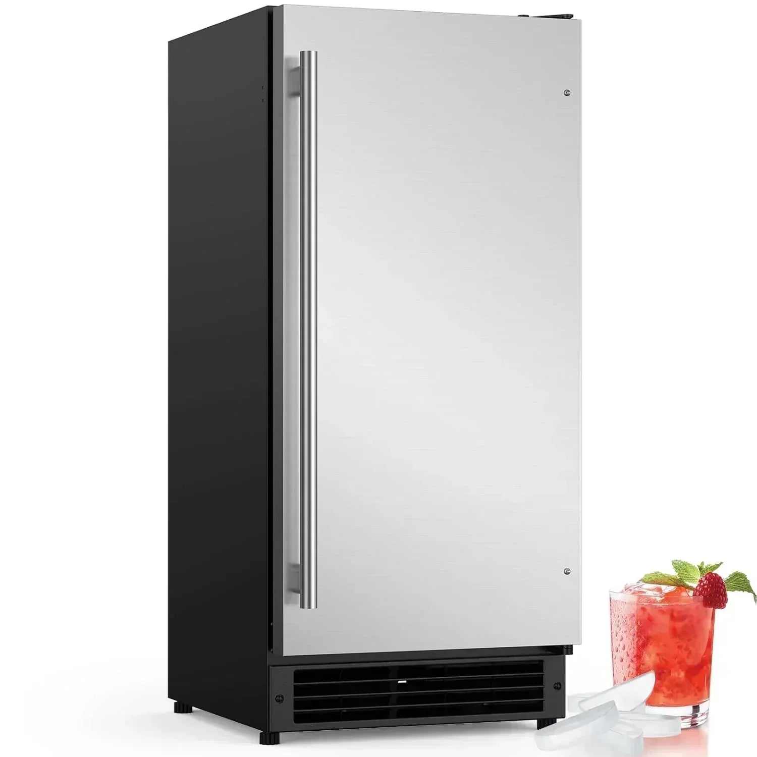 COTLIN 15 W Drainless Under Counter Ice Maker 22 LBS Storage Bin Free Standing