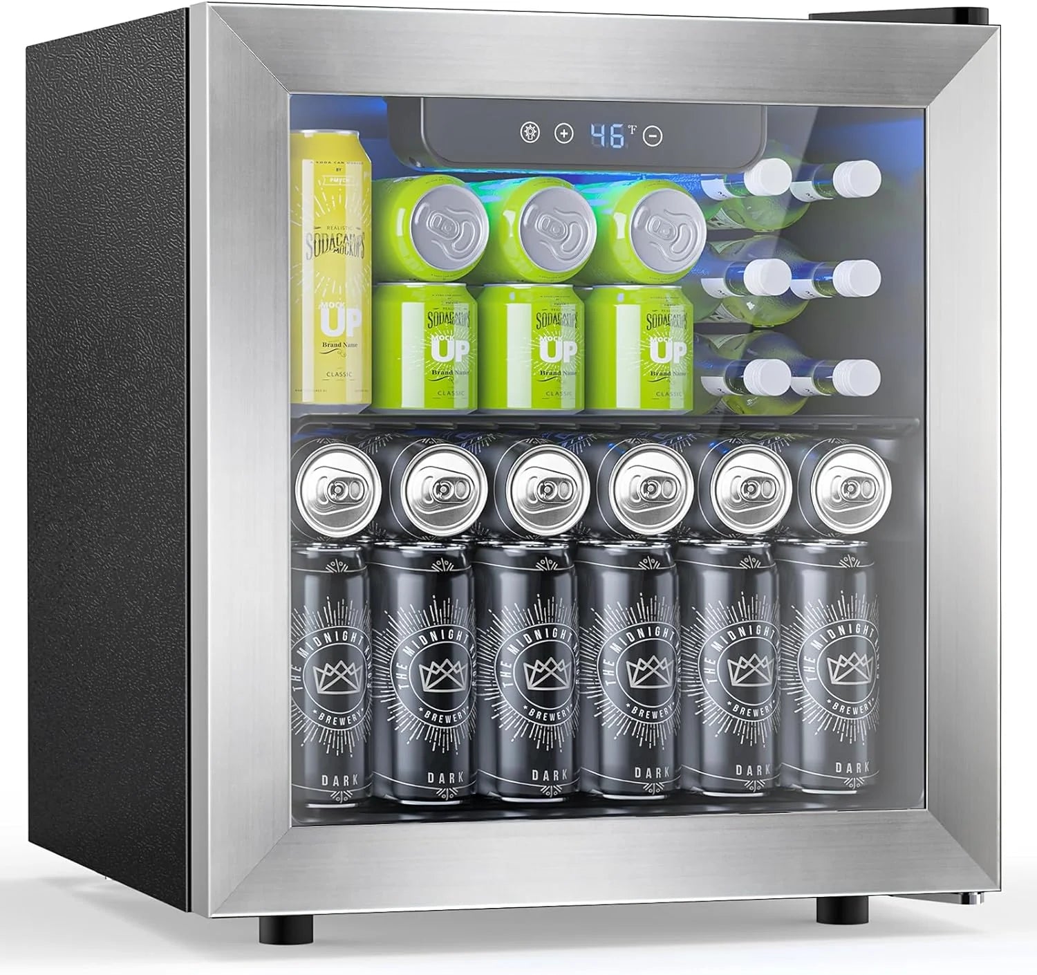Electactic Mini Fridge 130 Can Beverage Refrigerator Cooler 3.2 Cu.Ft Drink Fridge