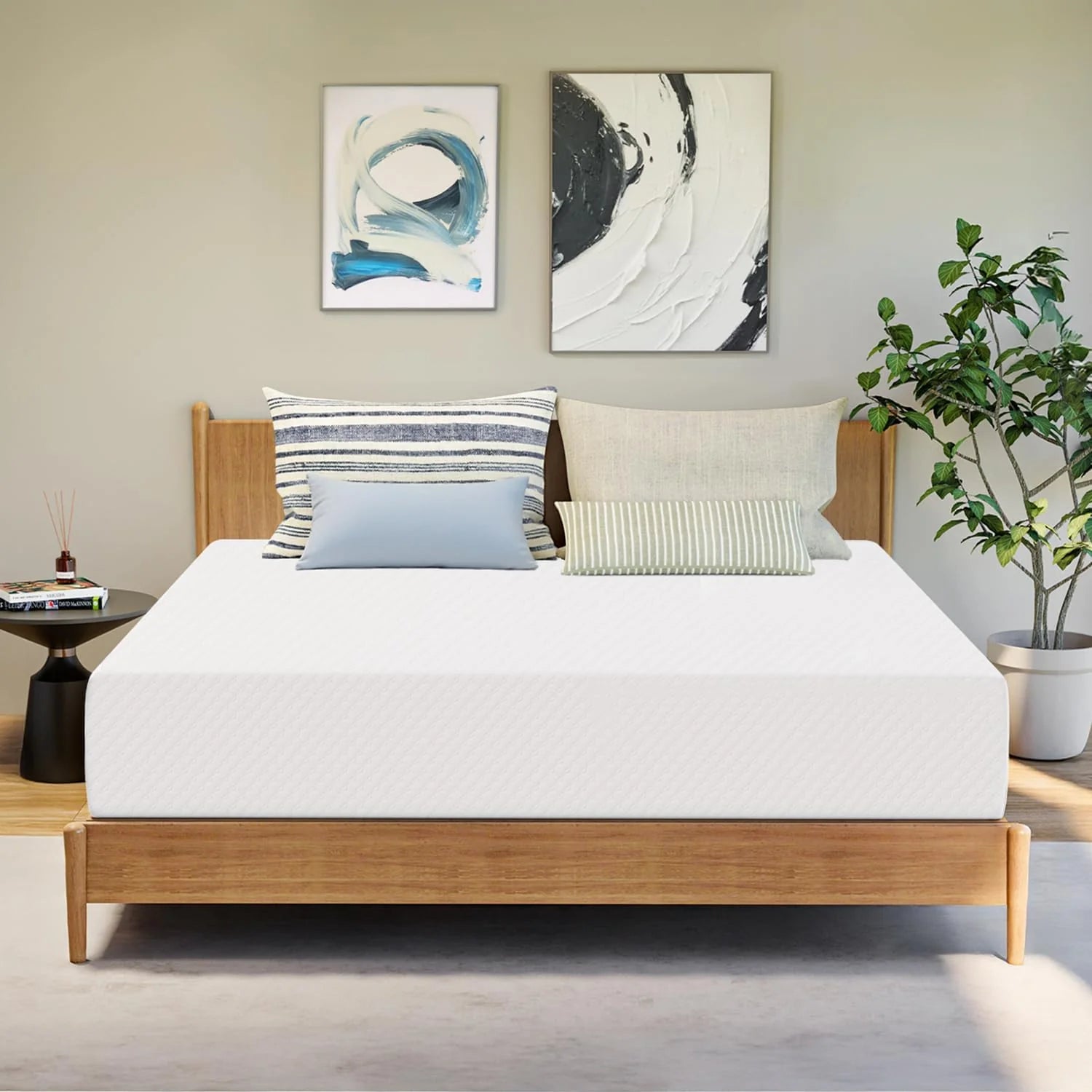 GAESTE 8 Inch Full Cooling Gel Memory Foam Mattress for Cool Sleep Medium Firm CertiPUR-US Certified Foam, Mattress in a Box Pressure Relief Removable Cover No Fiberglass (Full, 8 in)