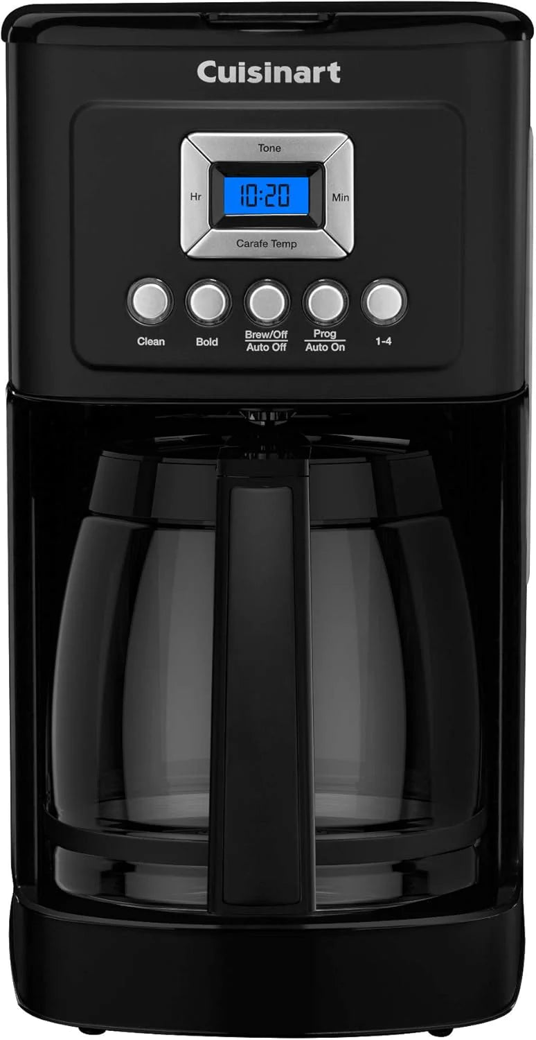 Cuisinart 14-Cup Coffee Maker, Programmable PerfecTemp Glass Carafe Coffee Machine with 1-4 Cup Setting, Brew Strength Control and Pause, Stainless Steel, DCC-3200BKSNAS, Black