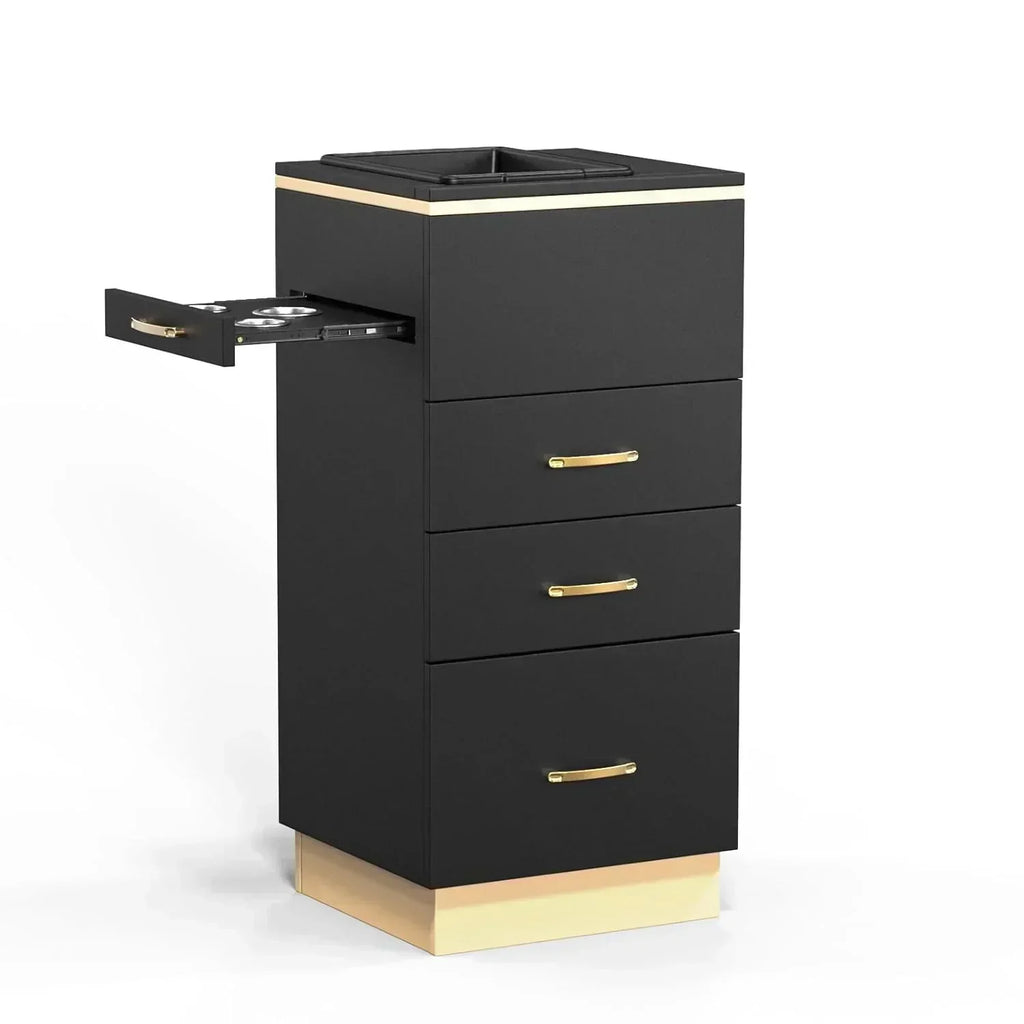 OmySalon Salon Storage Station Barber Stations Beauty Salon Spa Equipment with 3 Drawers