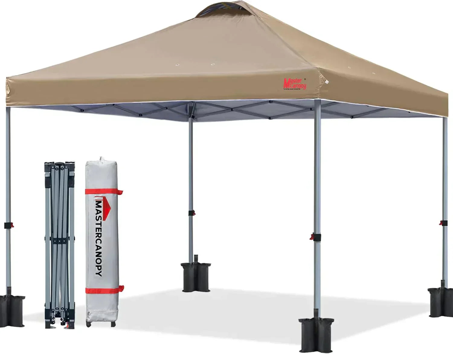 Durable Pop-up Canopy Tent with Roller Bag (10x10 Black)
