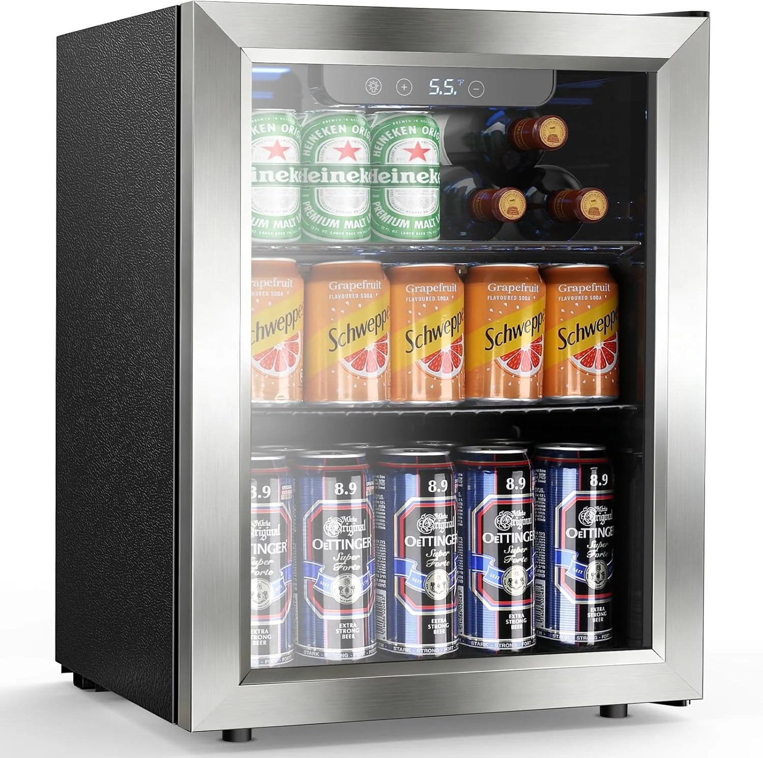 Electactic Mini Fridge 130 Can Beverage Refrigerator Cooler 3.2 Cu.Ft Drink Fridge