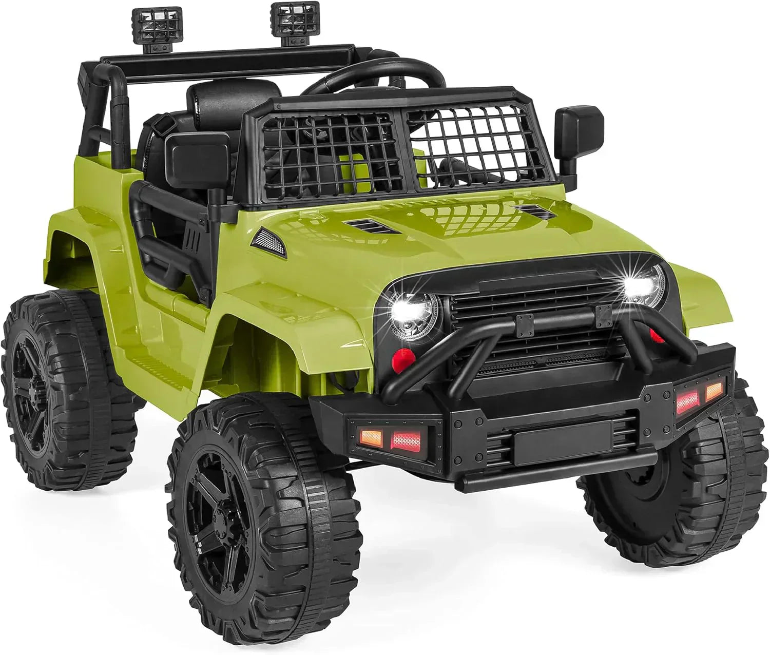 Best Choice Products 12V Kids Ride-On Truck Car with Spring Suspension and LED Lights