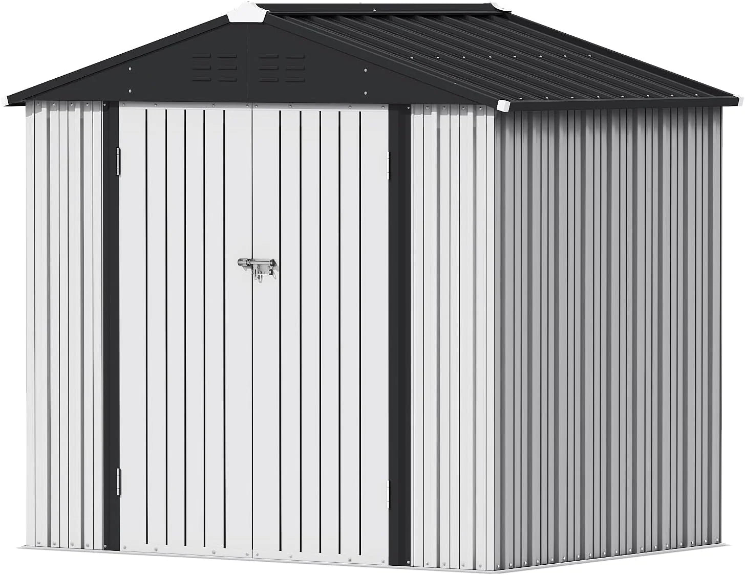 Devoko Outdoor Storage Shed 5 x 3 FT Lockable Metal Garden Shed Steel Anti-Corrosion Storage House with Single Lockable Door for Backyard Outdoor Patio