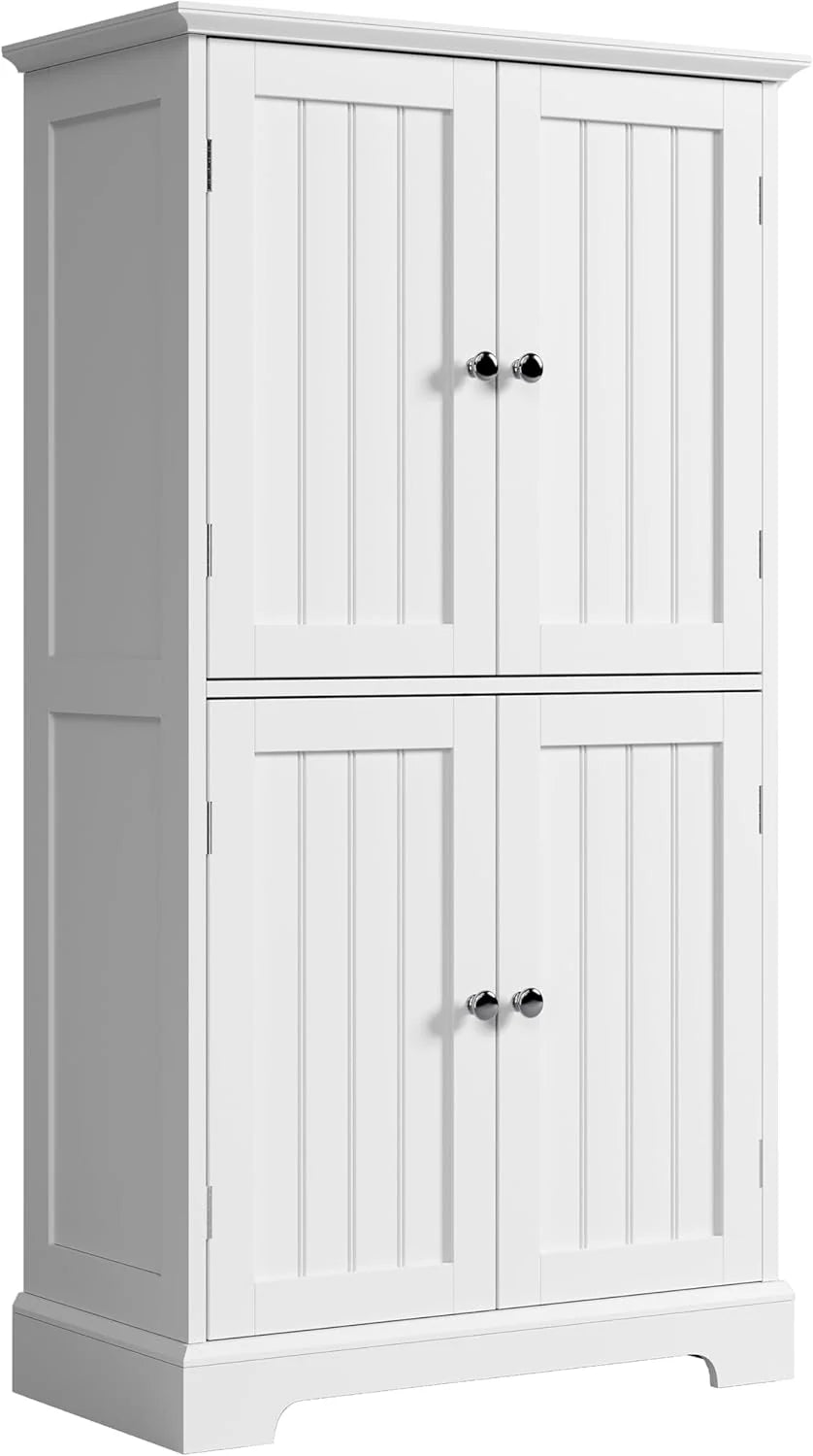 ChooChoo Bathroom Floor Cabinet, Modern Bathroom Storage Cabinet with 4 Door