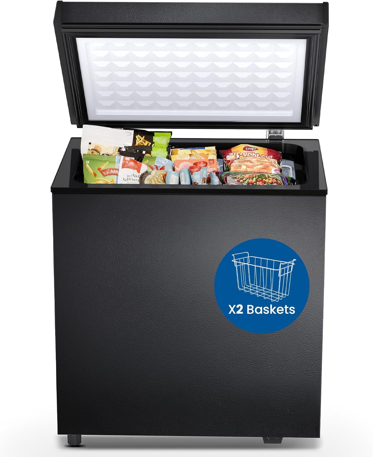 Chest Freezer 3.5 Cubic Feet Compact Freezer Free Standing Top open Door Deep Freezer