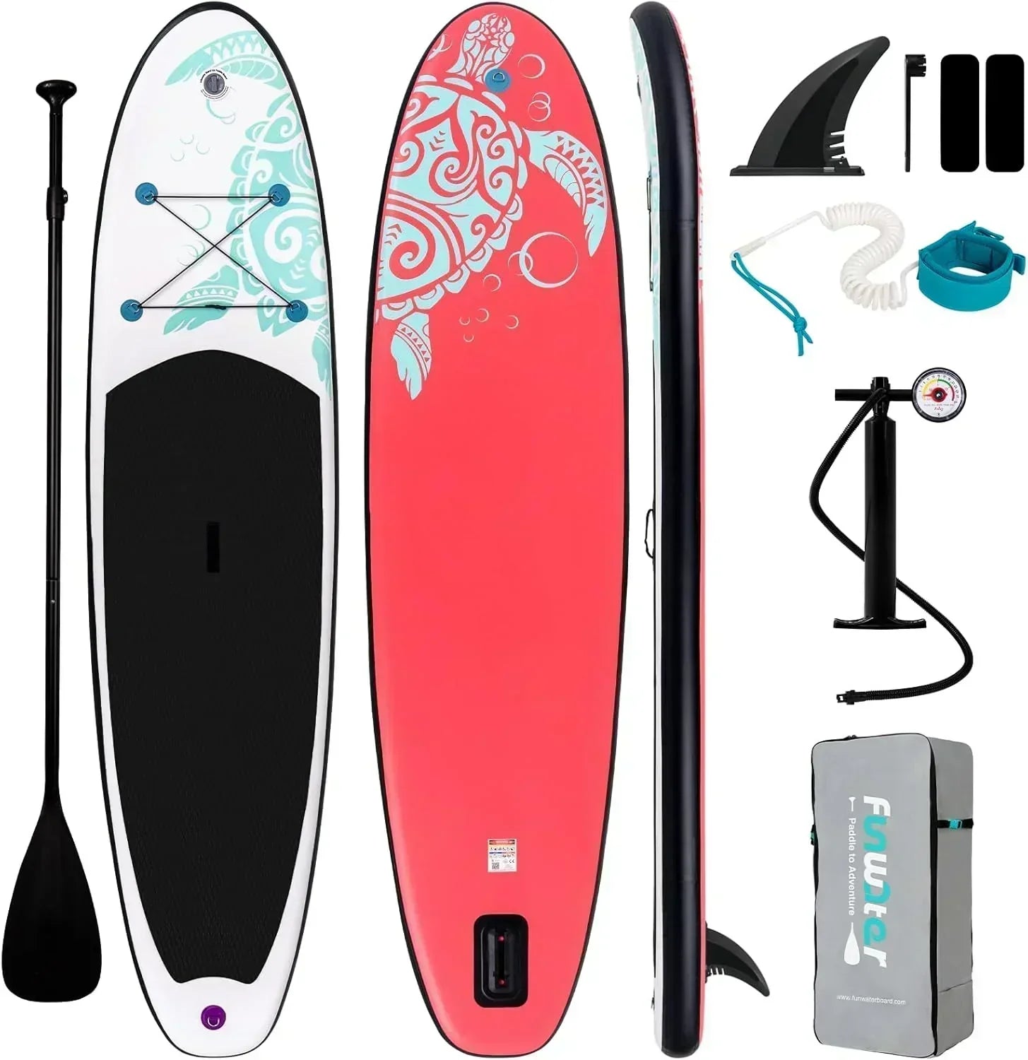 FunWater Inflatable Stand Up Paddle Board Premium SUP Paddle Accessories EVA Deck