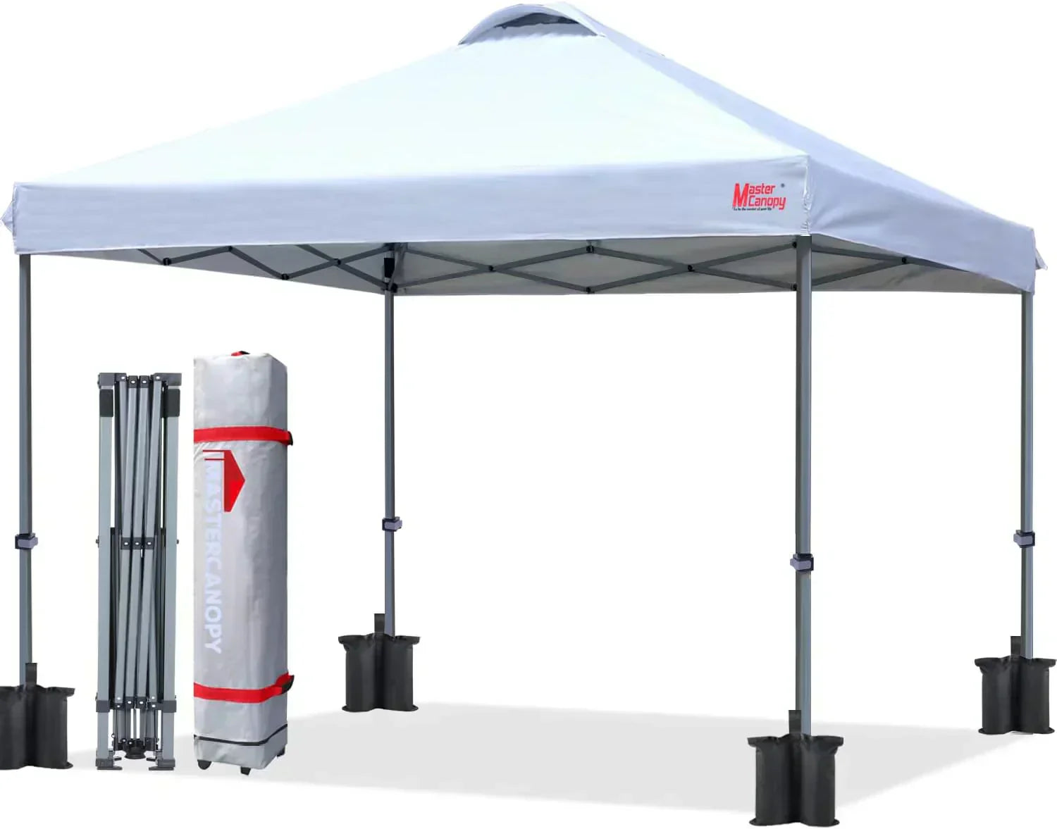 Durable Pop-up Canopy Tent with Roller Bag (10x10 Black)