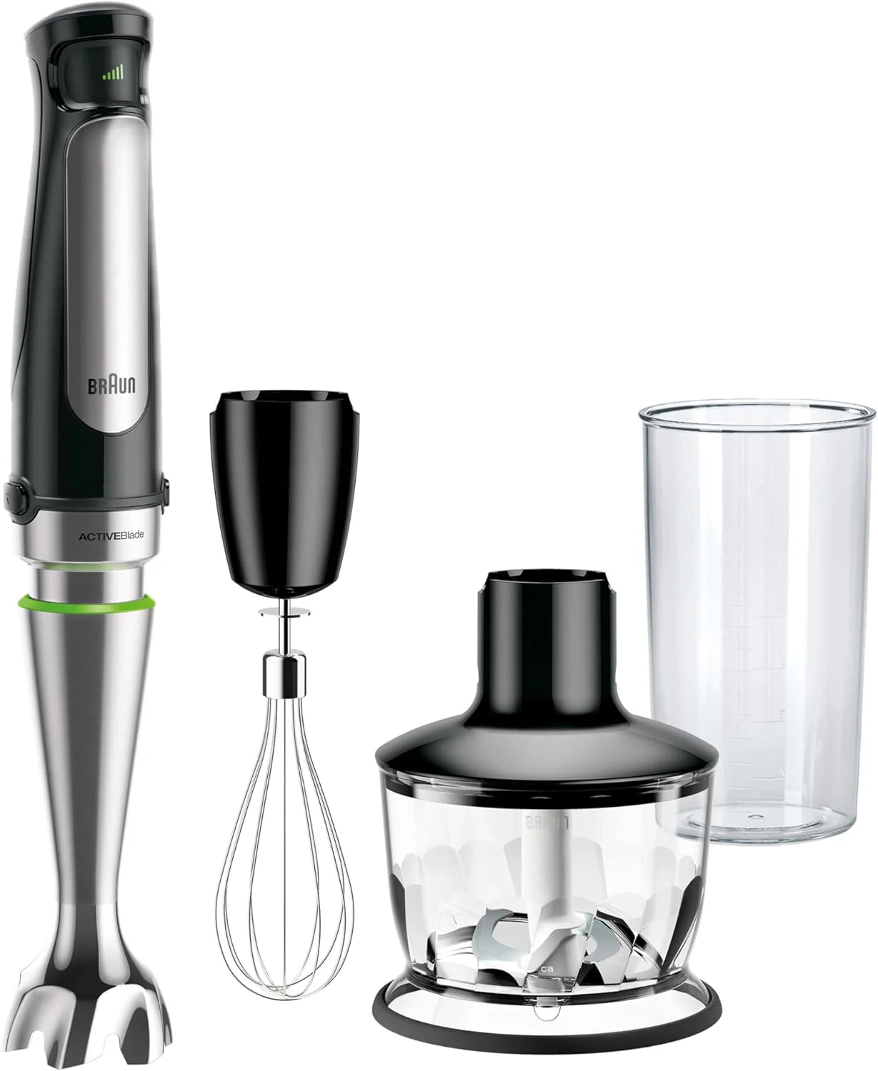 Braun MultiQuick 7 3-in-1 Immersion Blender with Food Processor ?Powerful Handheld Electric Stick Blender - Emulsifier for Chopping, Beating & Whisking - Ideal for Soup, Puree, Smoothies & More