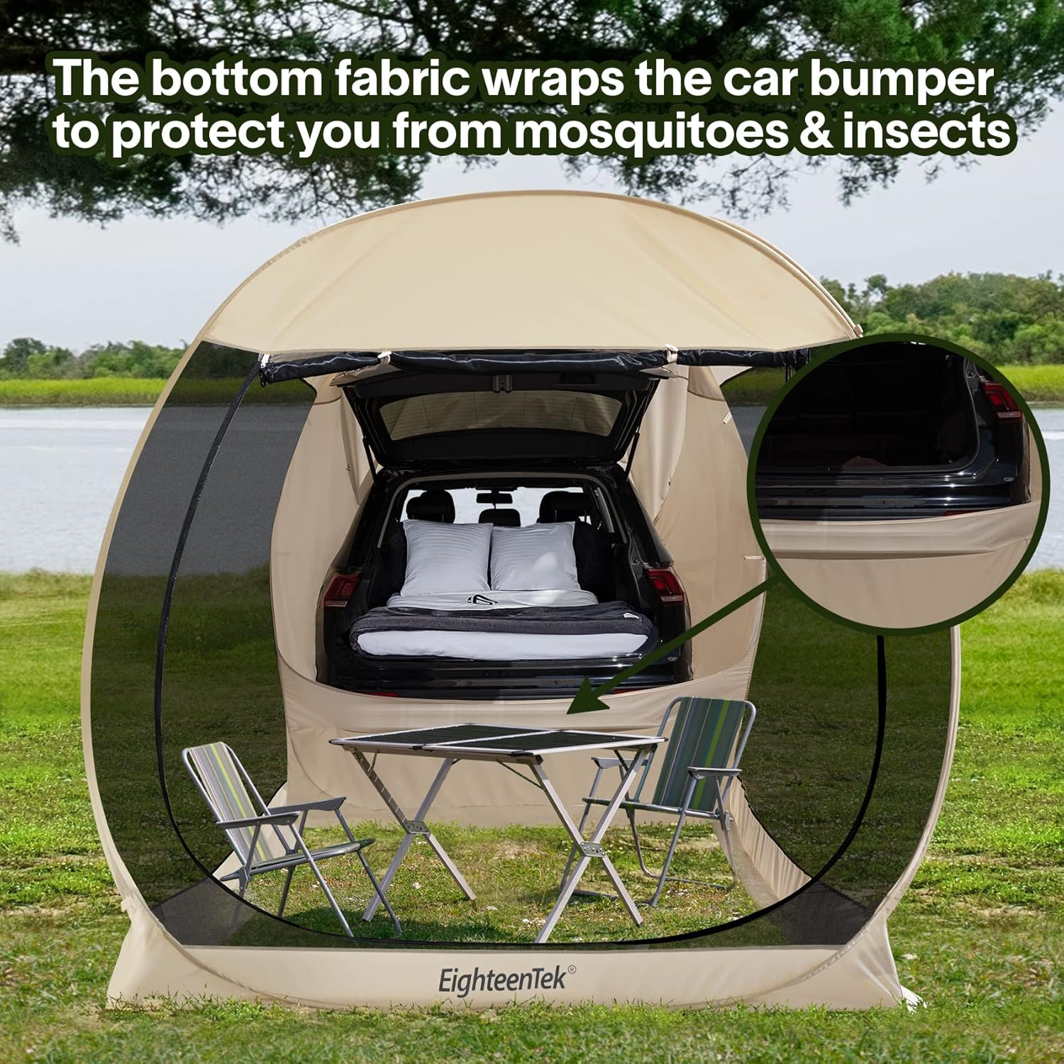 EighteenTek Tents Trunk tent suv car tent pop up automatically