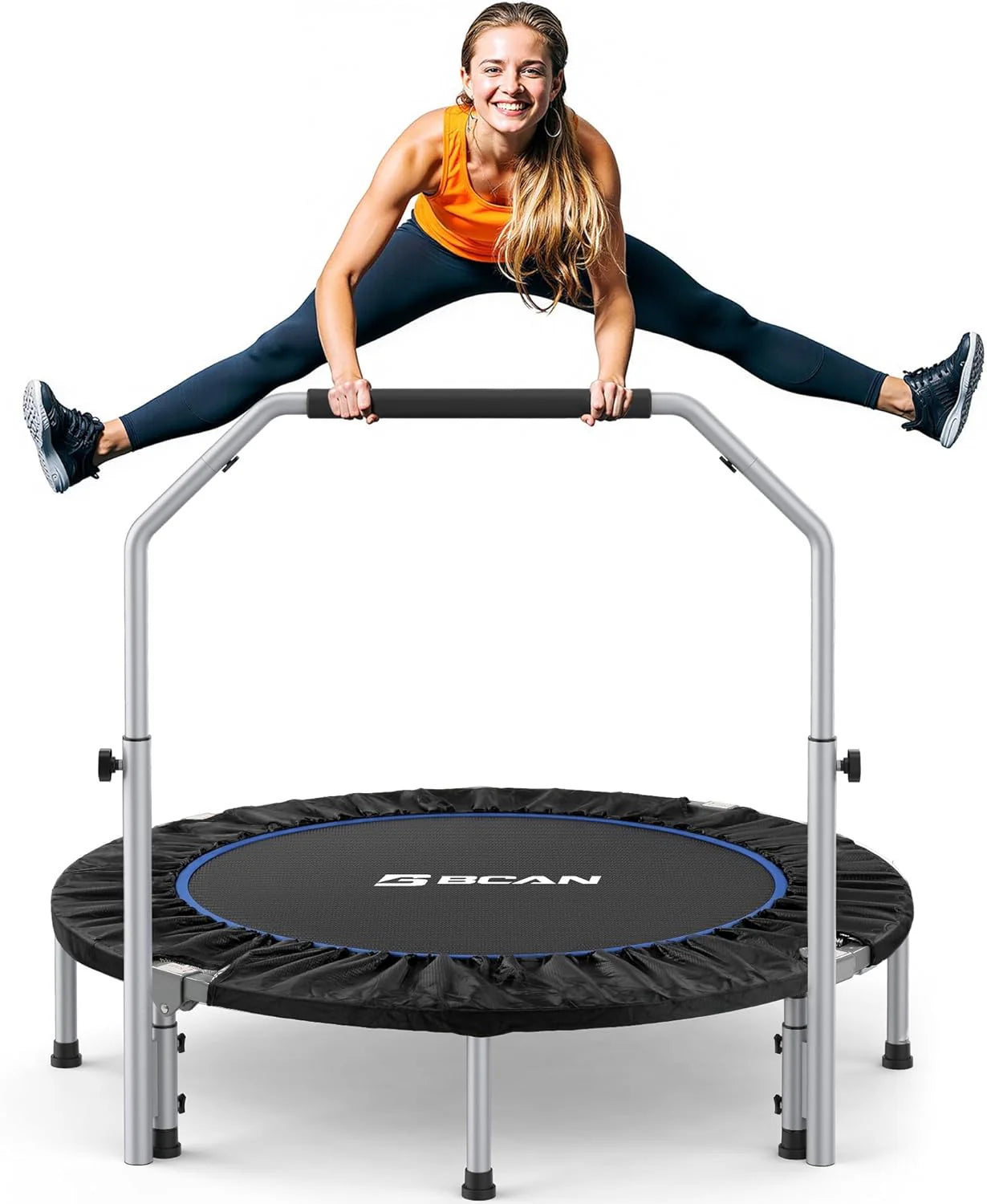 BCAN 40/48 Foldable Trampoline Max Load 440lbs, Fitness Rebounder