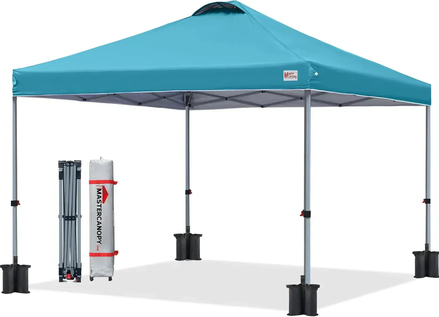 Durable Pop-up Canopy Tent with Roller Bag (10x10 Black)