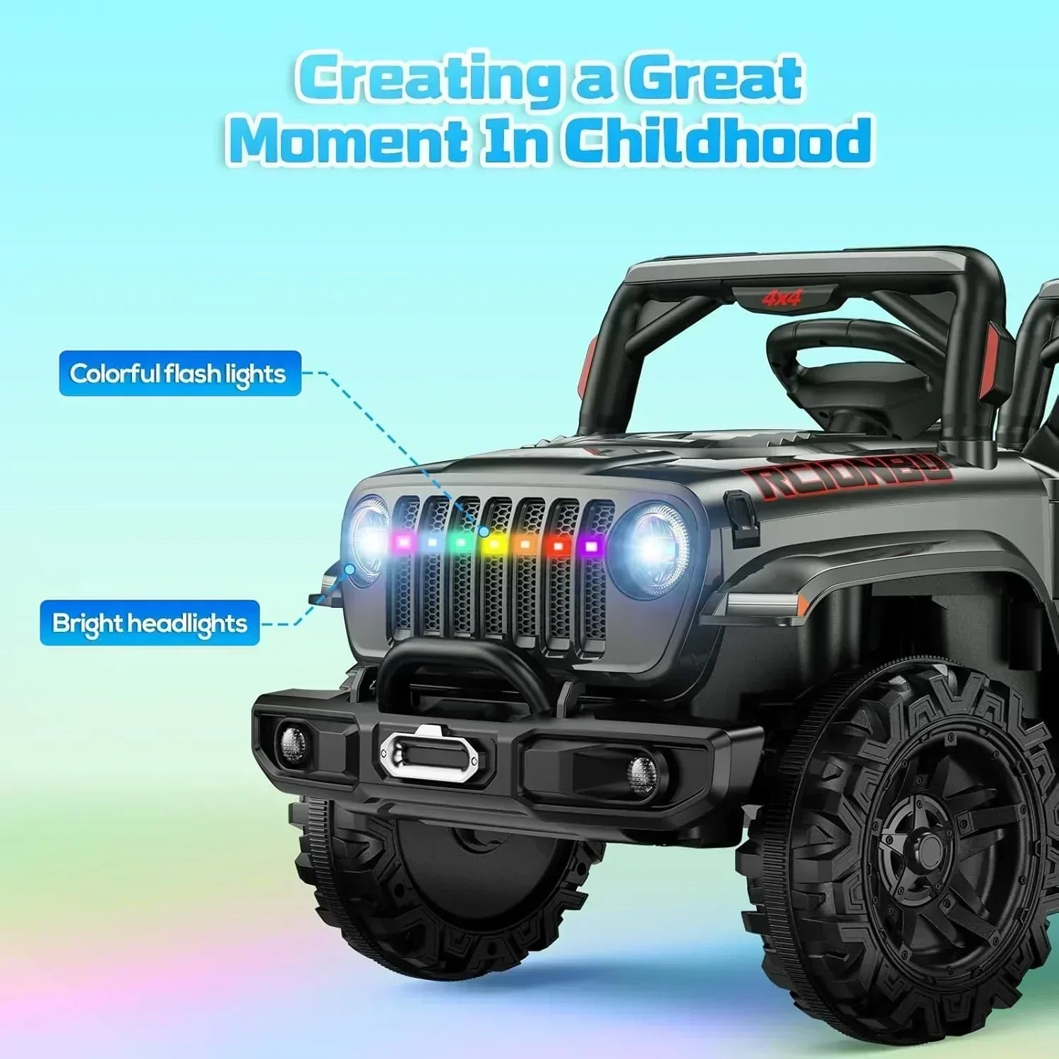 SEALIGHT 12V Children's Driving Truck Model 380 Watt Motor Emergency Braking Function