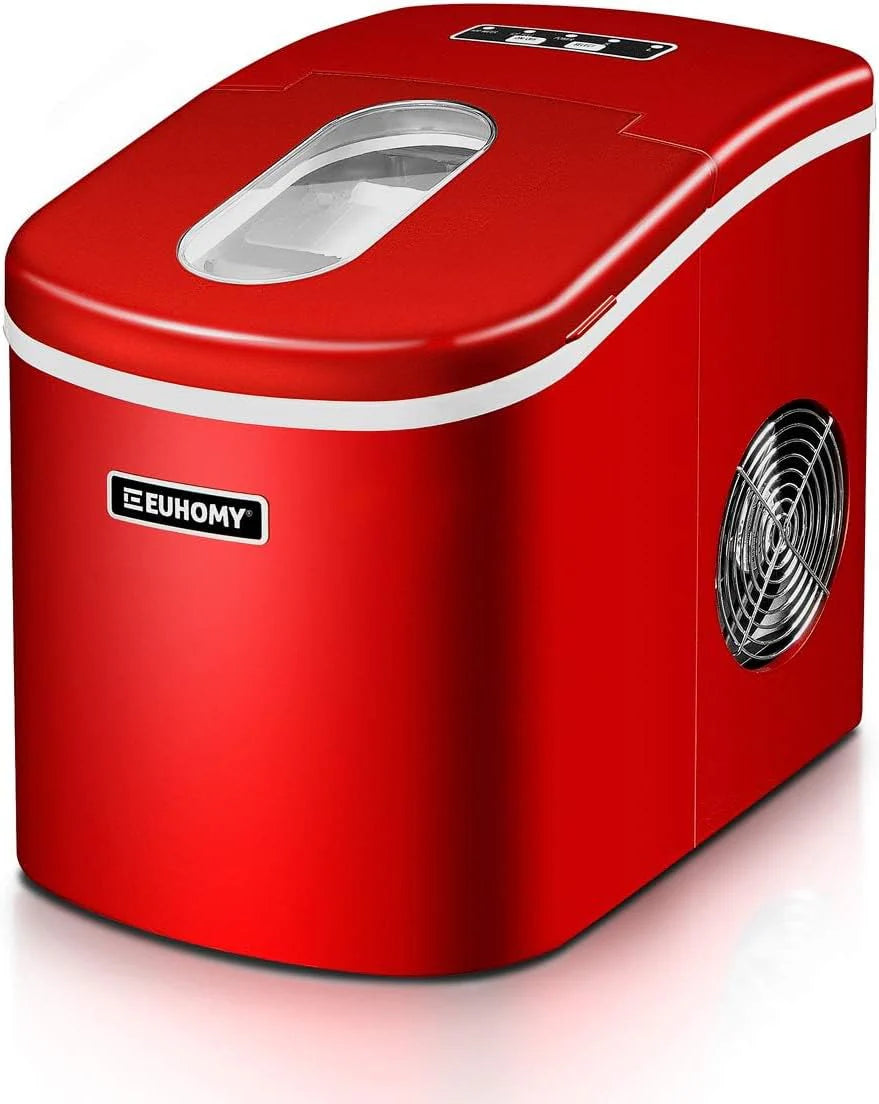 EUHOMY Nugget Ice Maker Countertop, Ready in 7 Mins, 34Lbs/24H Pebble Ice Maker Machine, Self-Cleaning Countertop Sonic Ice Makers with Ice Scoop&Basket, Pellet Ice Maker for Home, Stainless Steel