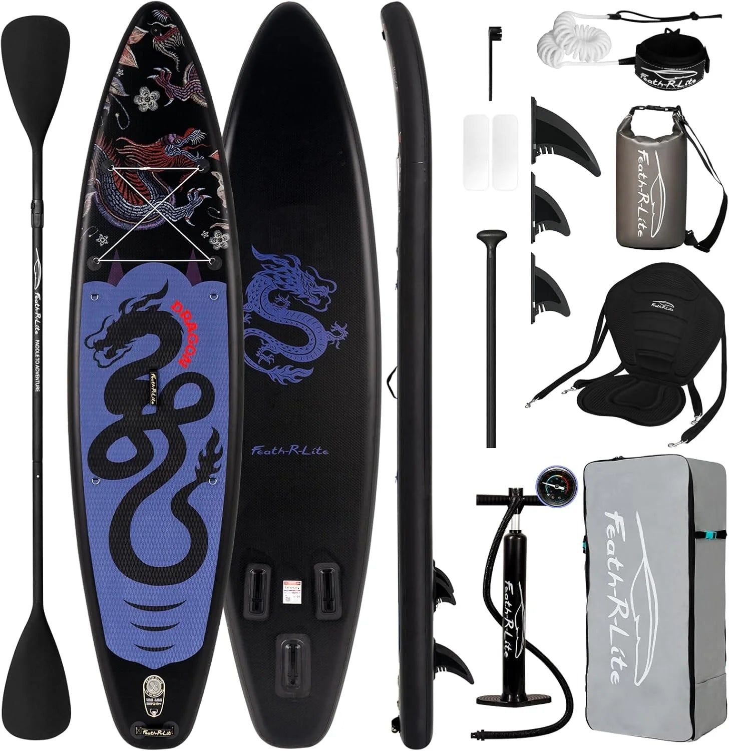 FEATH-R-LITE Inflatable Ultra-Light Stand Up Paddle Board for All Skill Levels