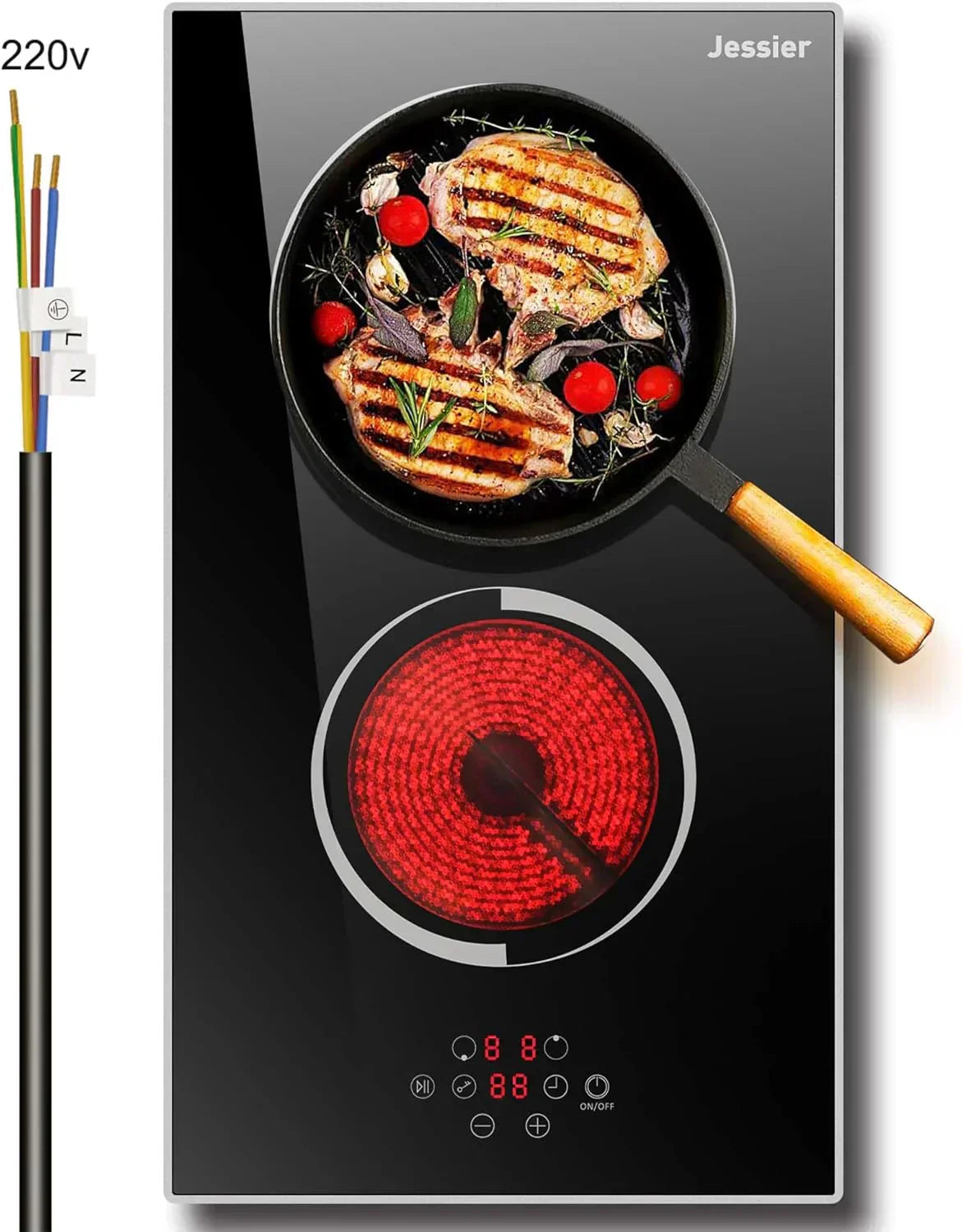 Electric Cooktop 30 Inch - 5 Burners Built-in Ceramic Cooktop 30 Electric Stove Top