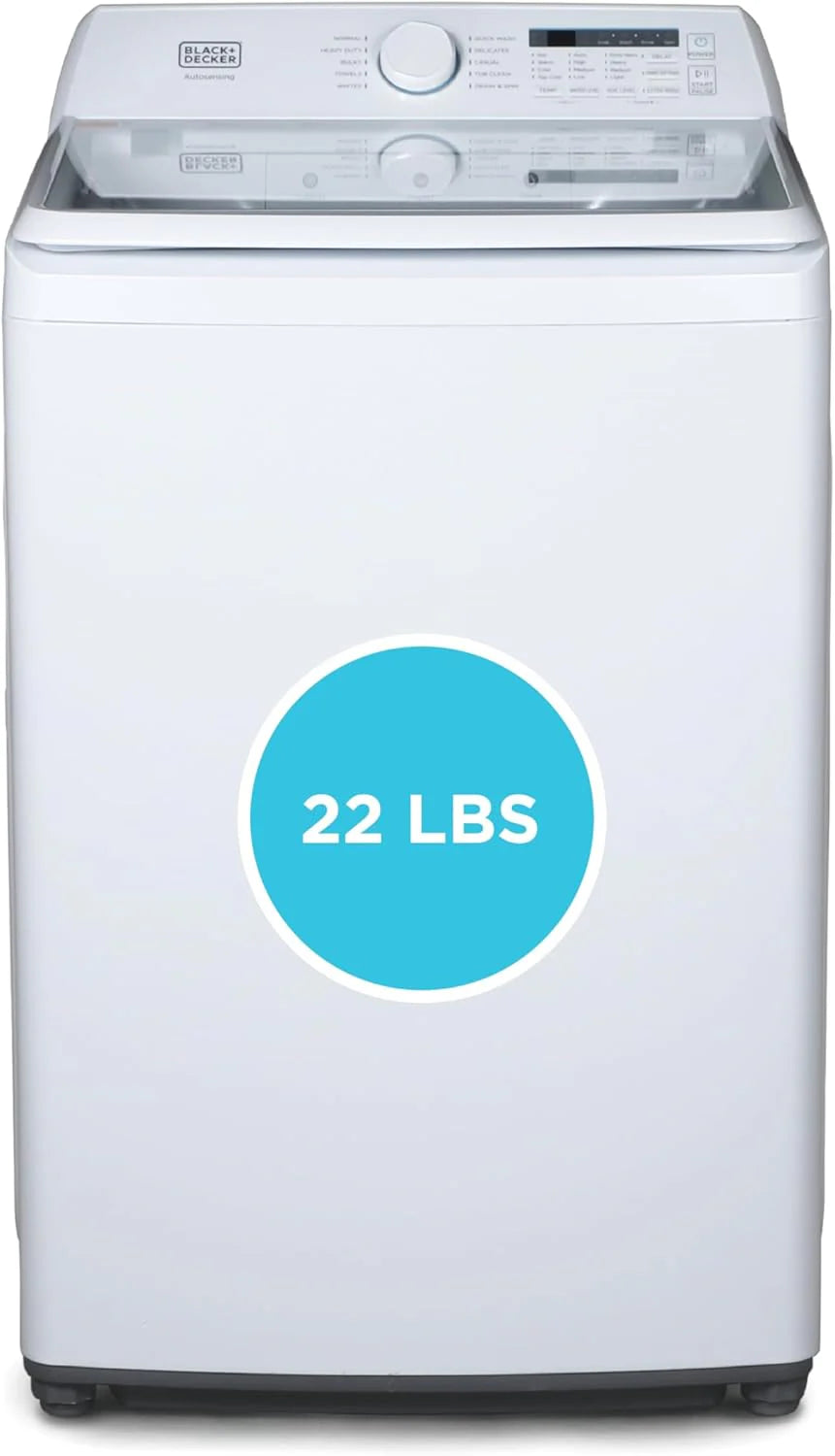 BLACK+DECKER Small Portable Washer Washing Machine for Household Use Portable Washer
