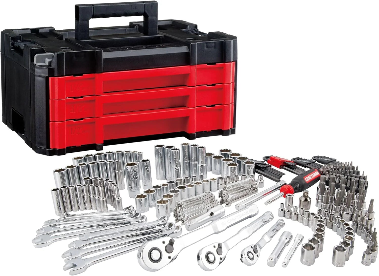 Craftsman 262-Piece Mechanic Tool Set Metric Socket Set Car and Motorcycle Tool Kit