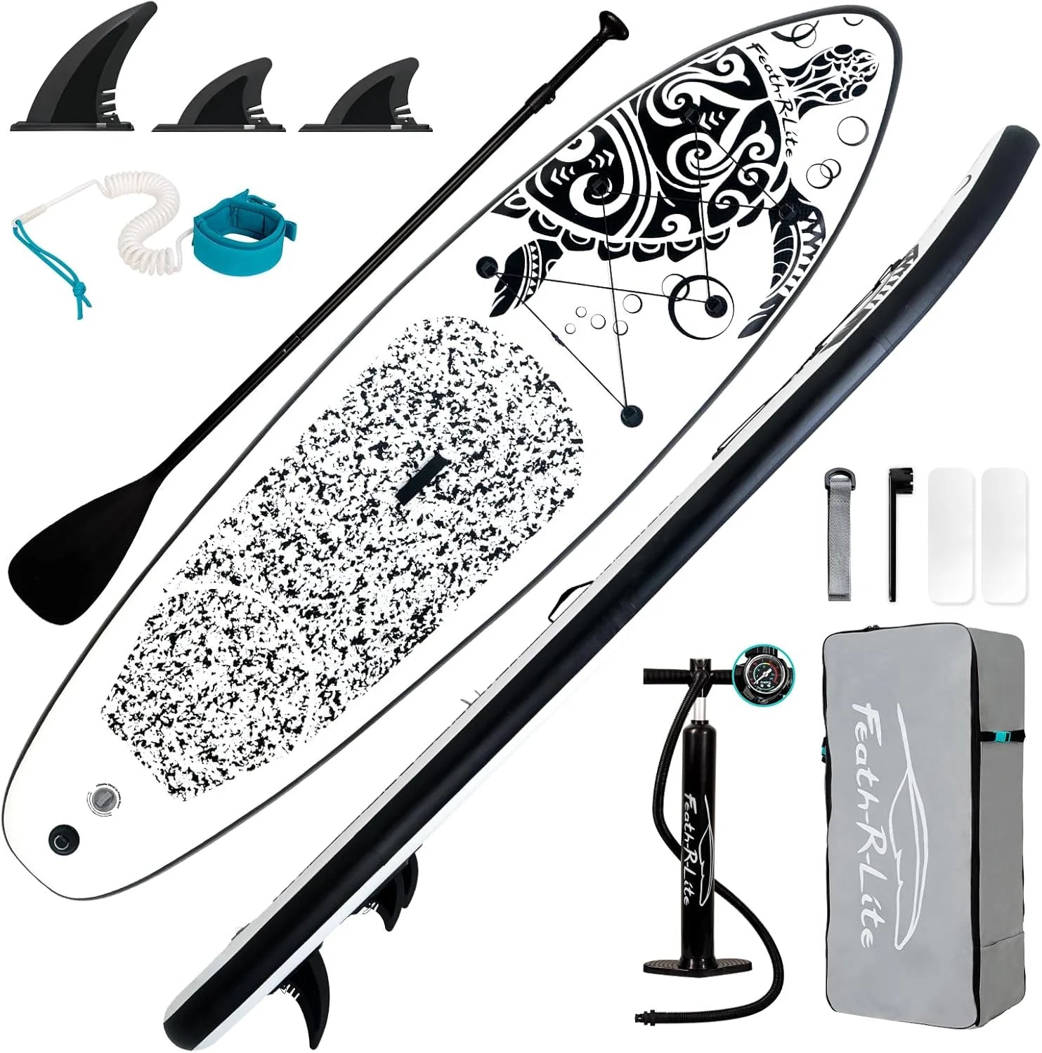 FEATH-R-LITE Inflatable Ultra-Light Stand Up Paddle Board for All Skill Levels