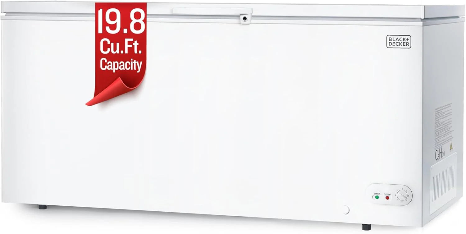BLACK+DECKER 2.0 Cu. Ft. Compact Chest Freezer, Deep Freezer Holds Up To 70 Lbs. of Frozen Food