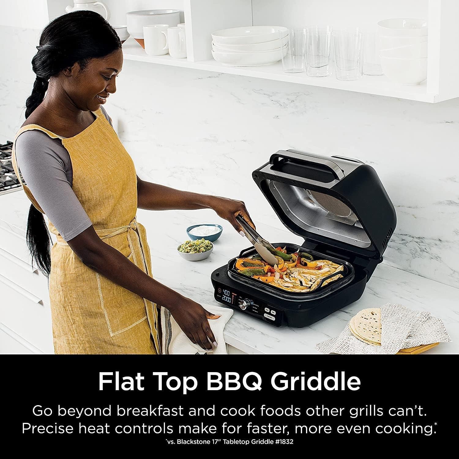 Ninja Foodi Smart XL 6-in-1 Indoor Grill with Air Fry, Bake, Roast, Broil, and Dehydrate, Smart Thermometer