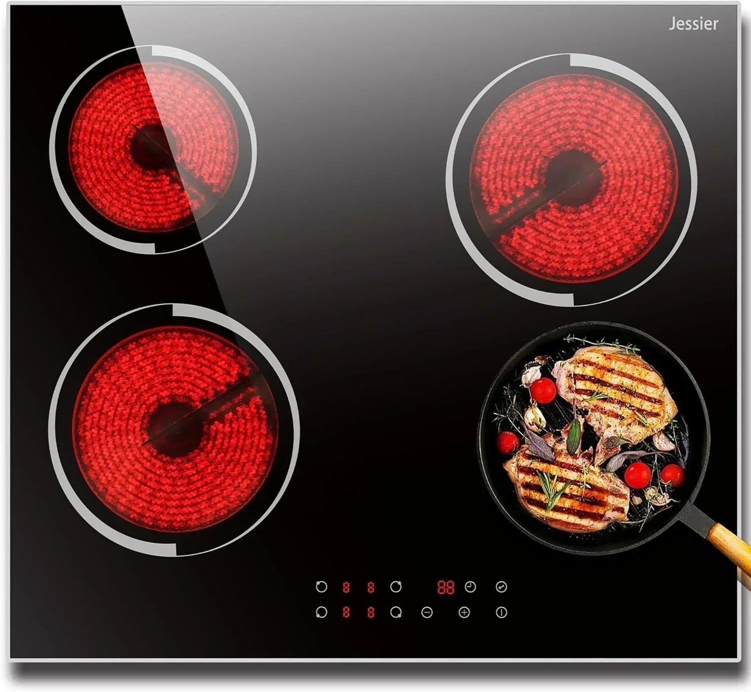Electric Cooktop 30 Inch - 5 Burners Built-in Ceramic Cooktop 30 Electric Stove Top