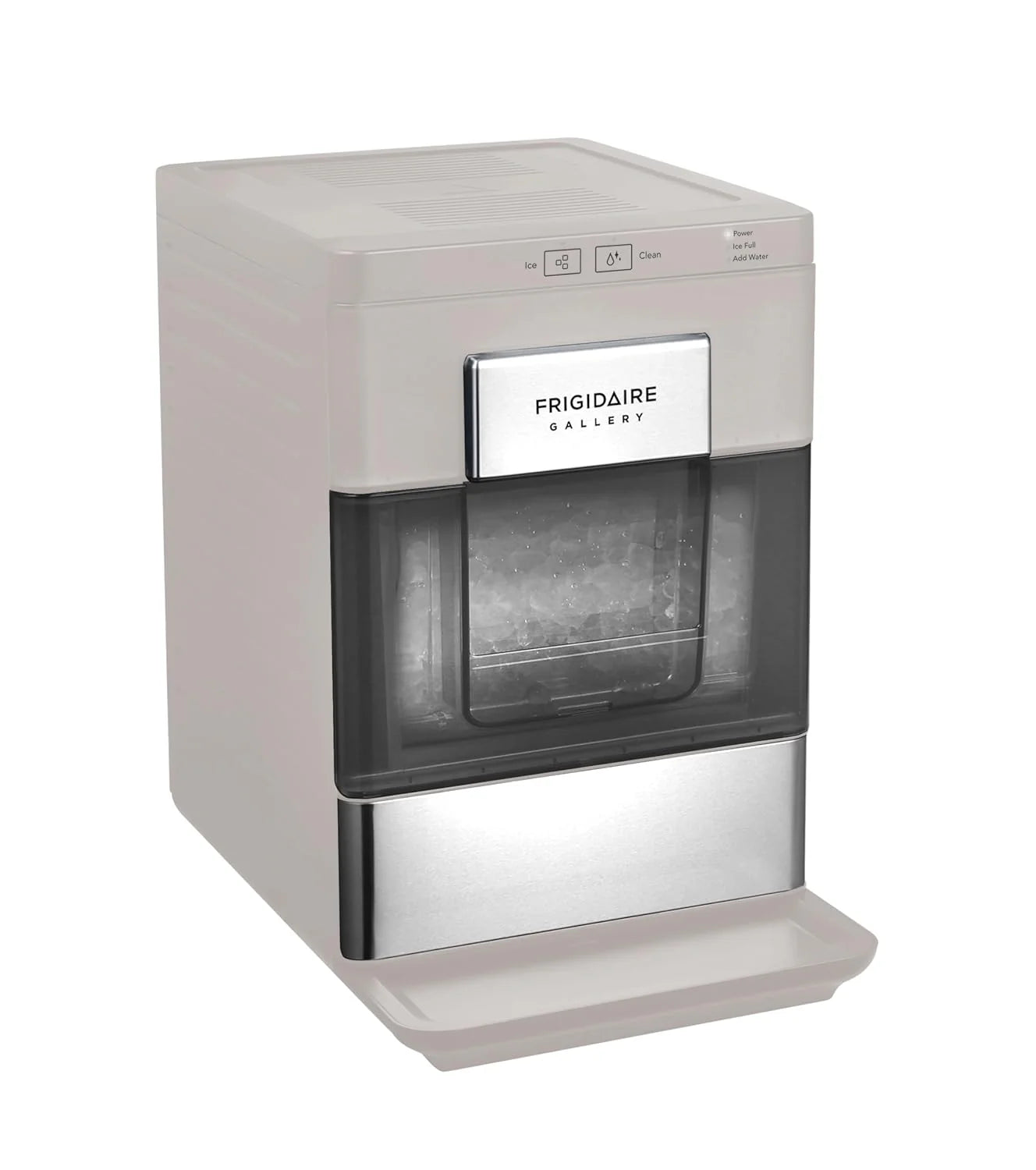 Frigidaire Gallery, 33 Lbs. Countertop Ice Maker, Nugget Shaped Ice, Stainless Steel Trim (Black)