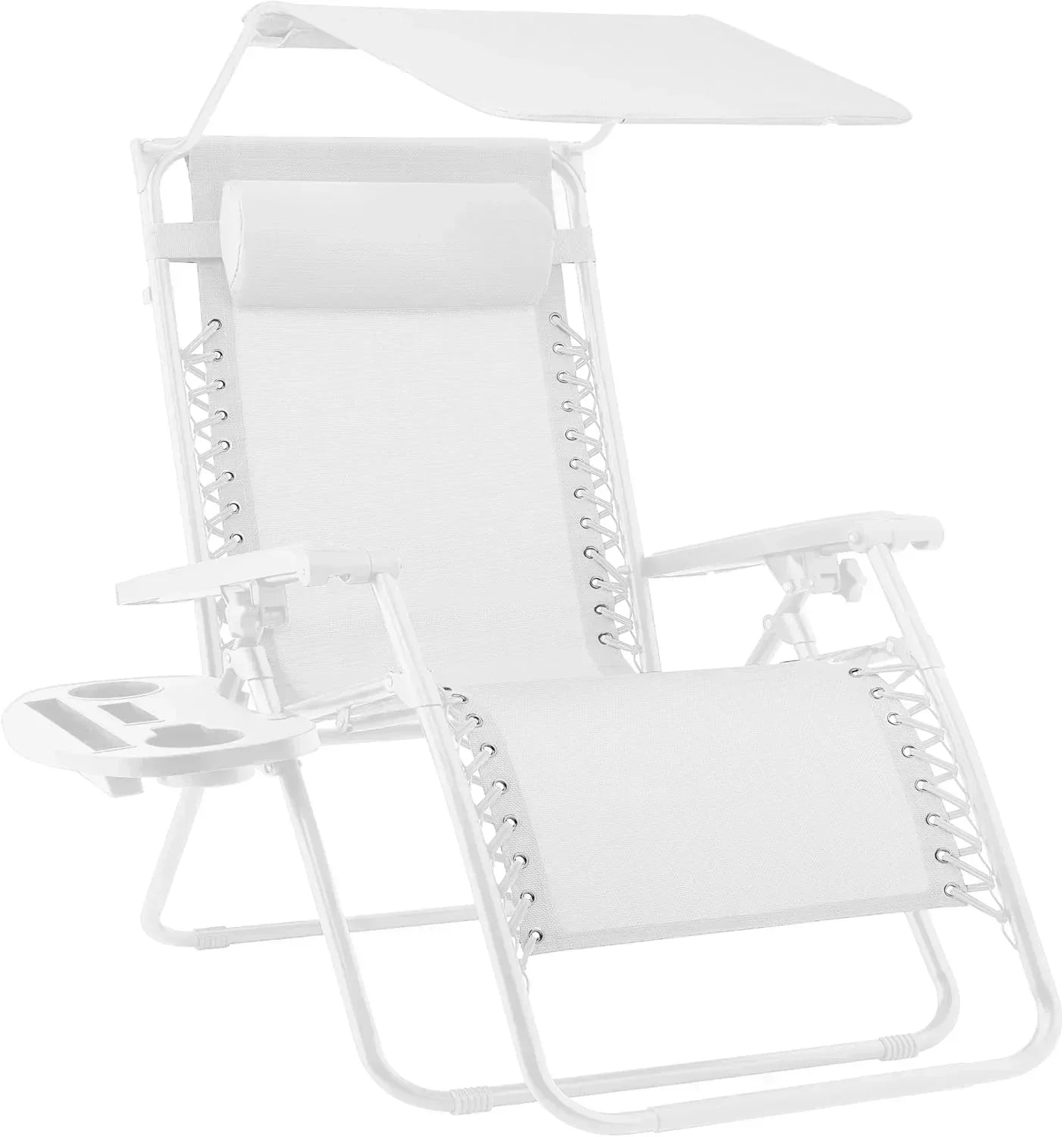 Best Choice Products Folding Zero Gravity Recliner Patio Lounge Chair Adjustable Canopy Shade