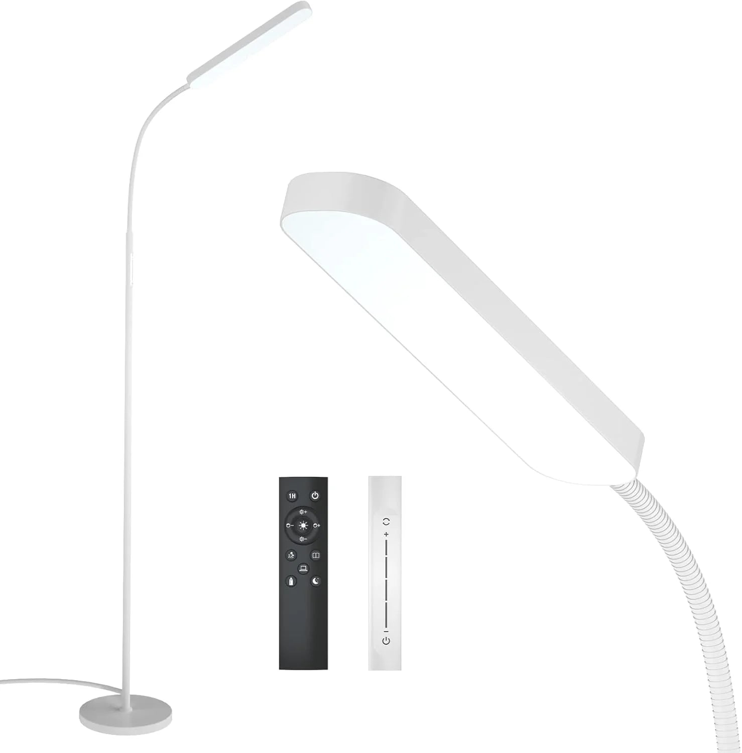 Dimmable LED Floor Lamp with Adjustable Color Temperature and Remote Control