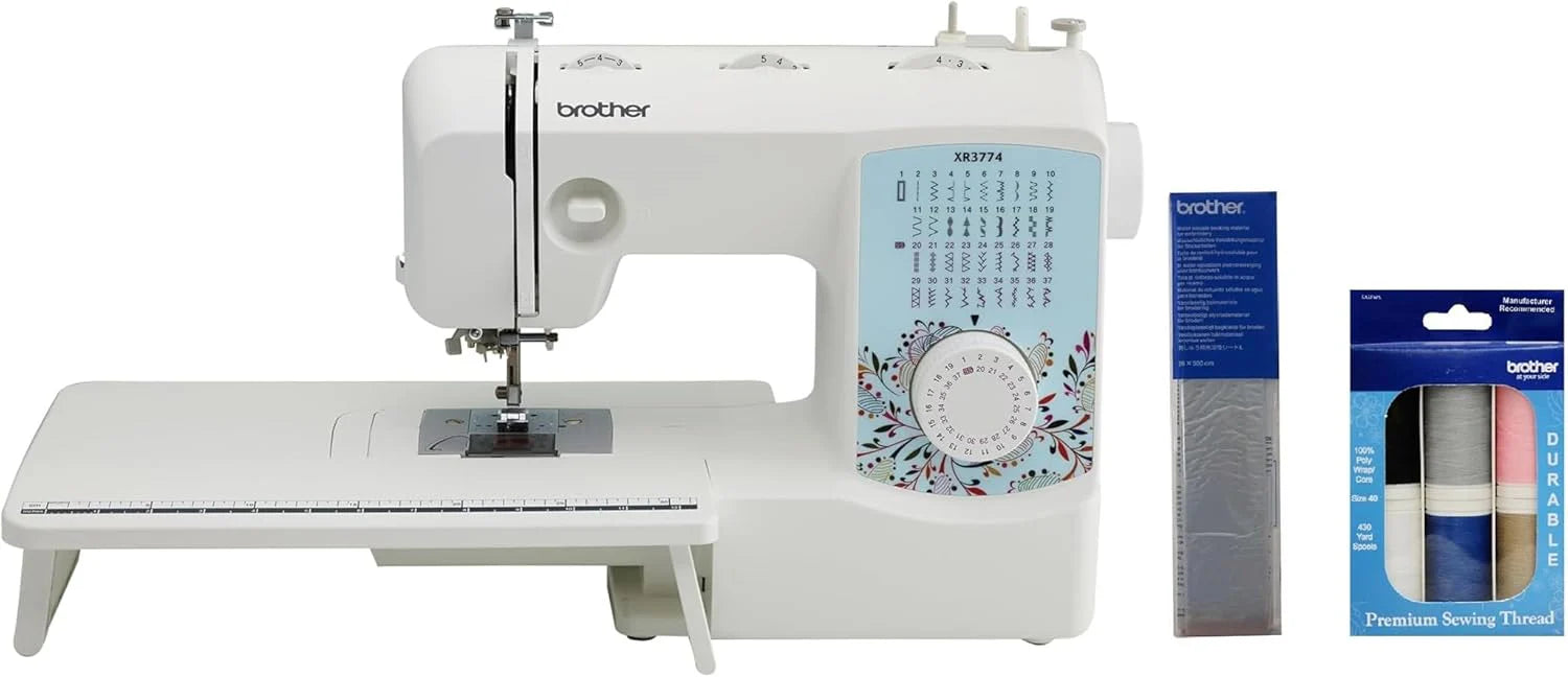 Brother Sewing and Quilting Machine, XR3774, 37 Built-in Stitches, Wide Table, 8 Included Sewing Feet