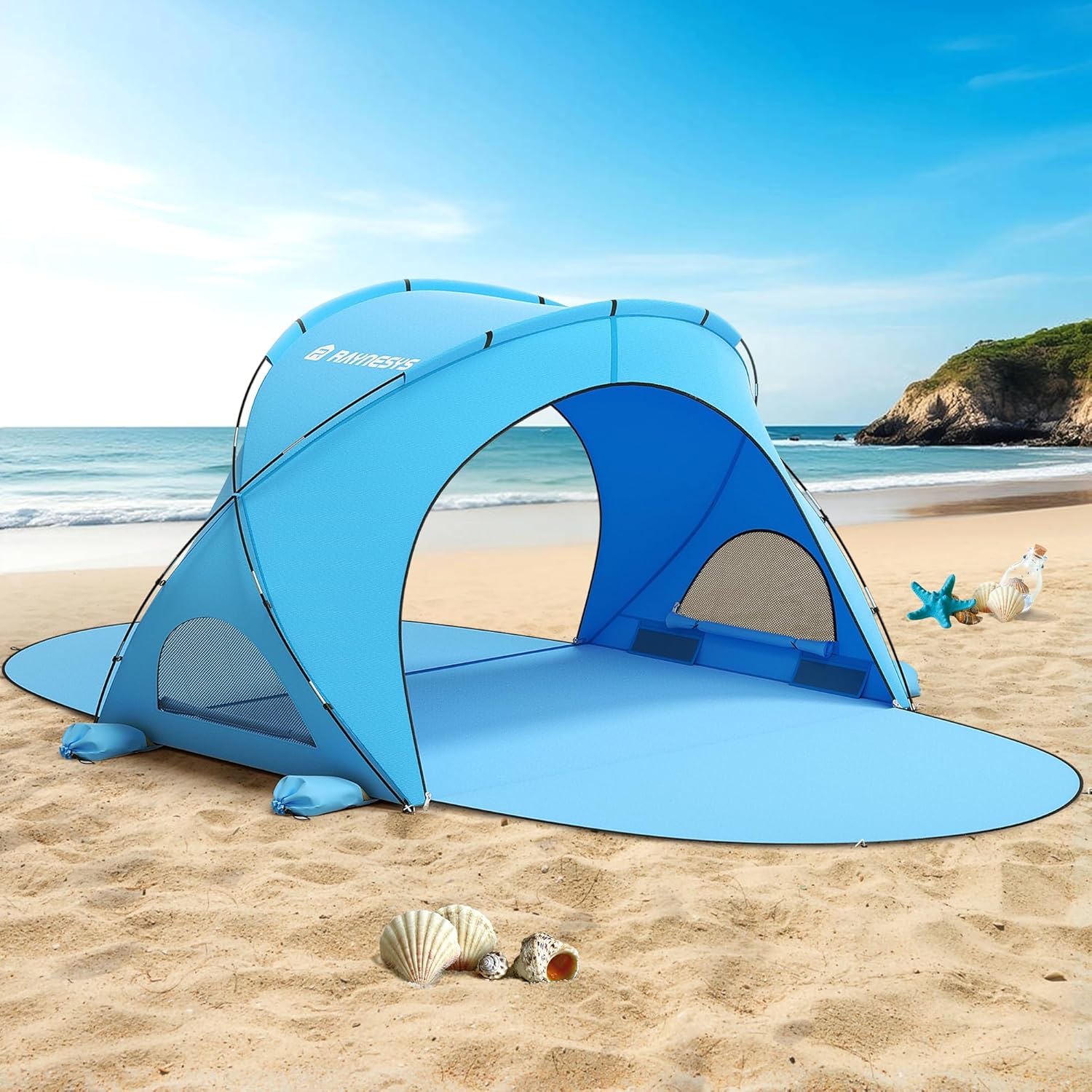 Beach Tent Sun Shelter Beach Shade Tent with UPF50+ UV Protection Beach Sun Shelter Beach Shade