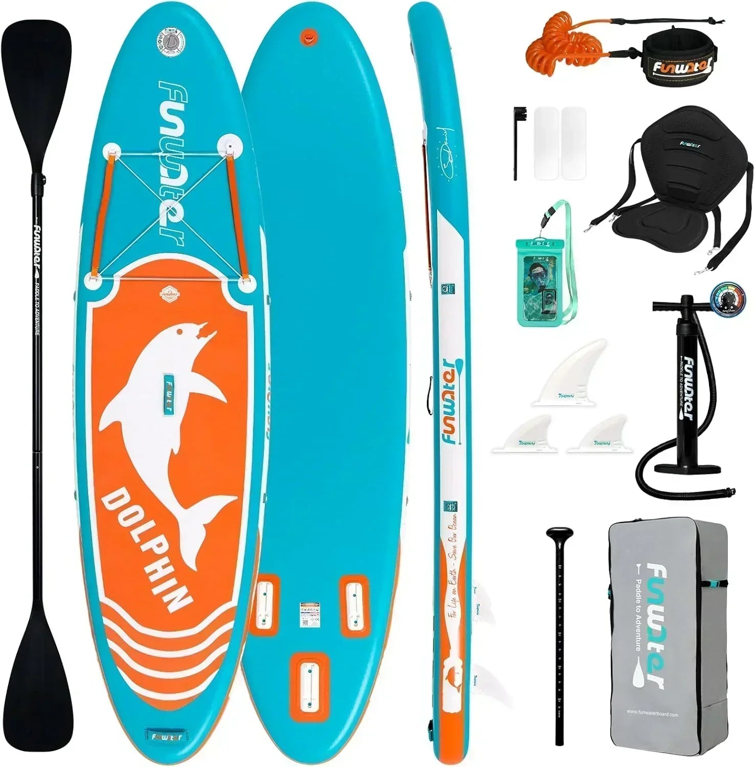 FunWater Inflatable Stand Up Paddle Board Premium SUP Paddle Accessories EVA Deck