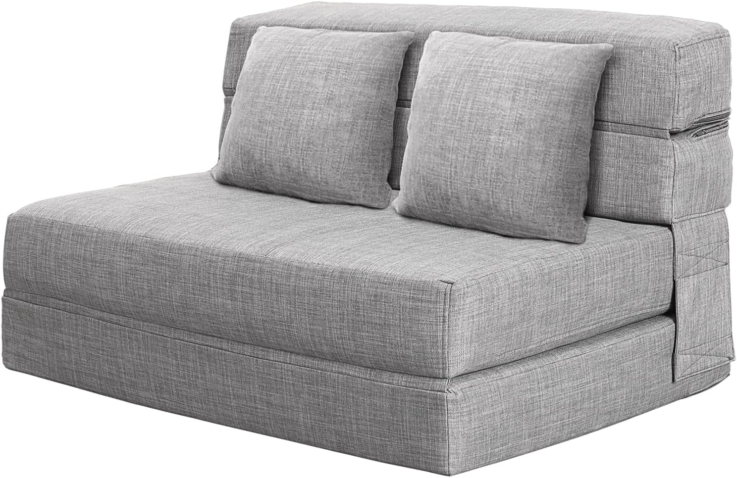 60 inch pull out sofa bed memory foam sofa with 2 pillows futon bed guest bed and pull out sofa